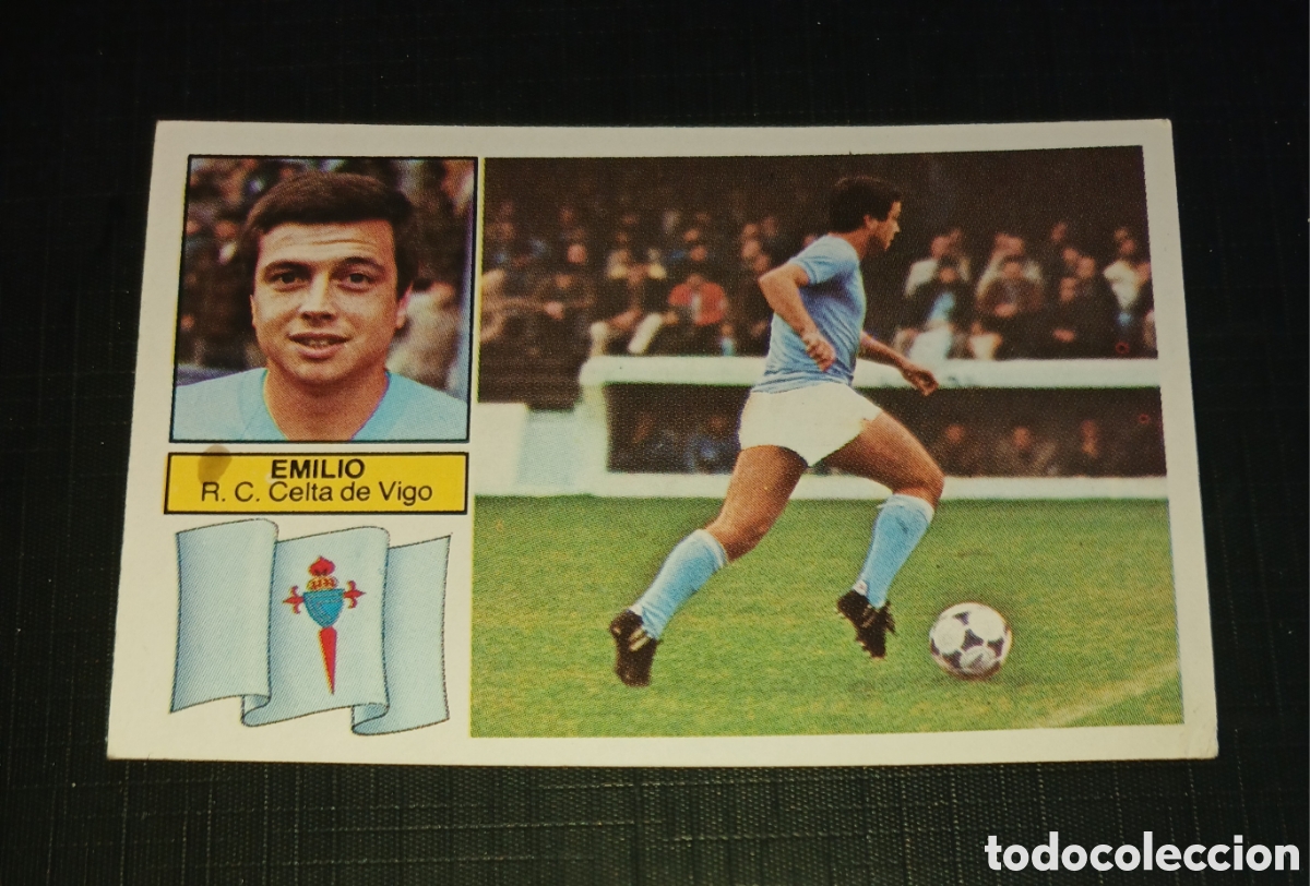 Figurine di Calcio: Cromo Emilio R.C. Celta de Vigo Ed. Este Liga 1982 1983 82-83 Sin pegar, nunca pegado