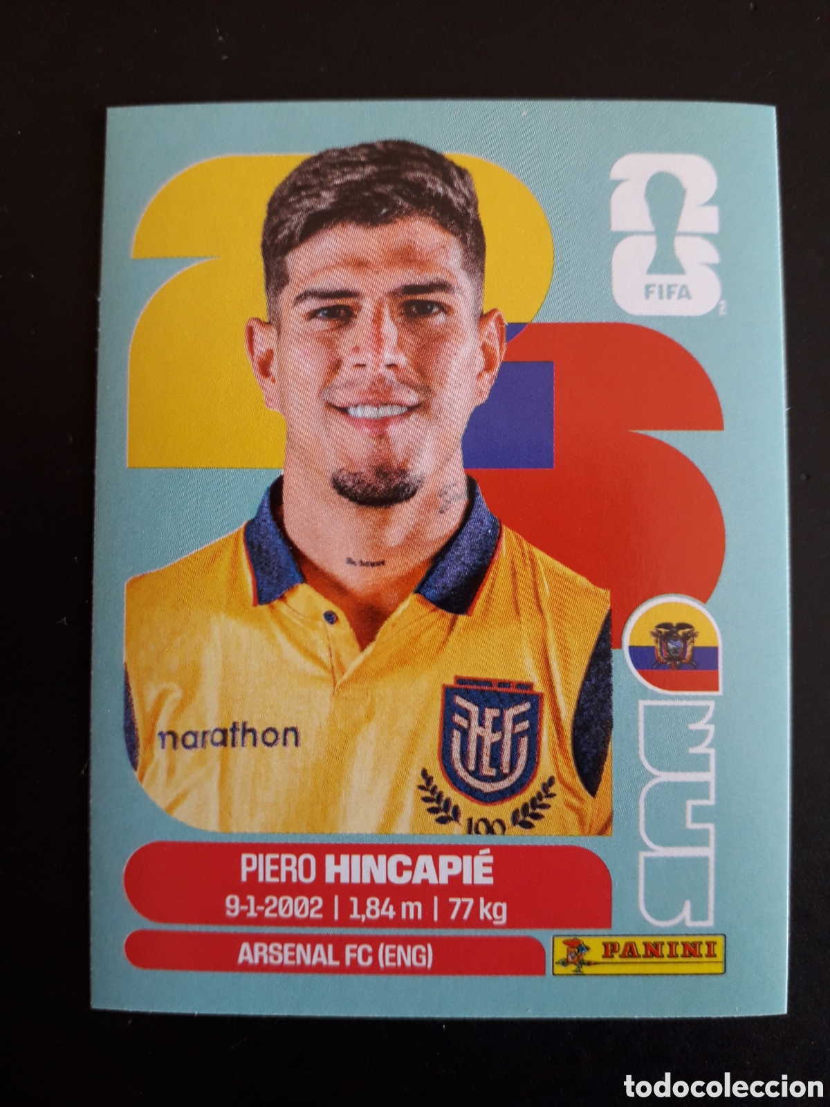 Cromos de f&uacute;tbol: HINCAPI&Eacute; ECUADOR ECU 4 MUNDIAL F&Uacute;TBOL 2026 FIFA WORLD CUP PANINI SIN PEGAR PEDIDO M&Iacute;NIMO 3&euro;.