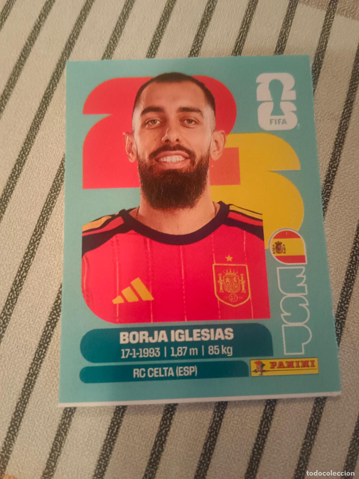 Cromos de f&uacute;tbol: MUNDIAL 2026 ACTUALIZACION ESPA&Ntilde;A J6 J 6 BORJA IGLESIAS FIFA WORLD CUP REVISTA JUGON