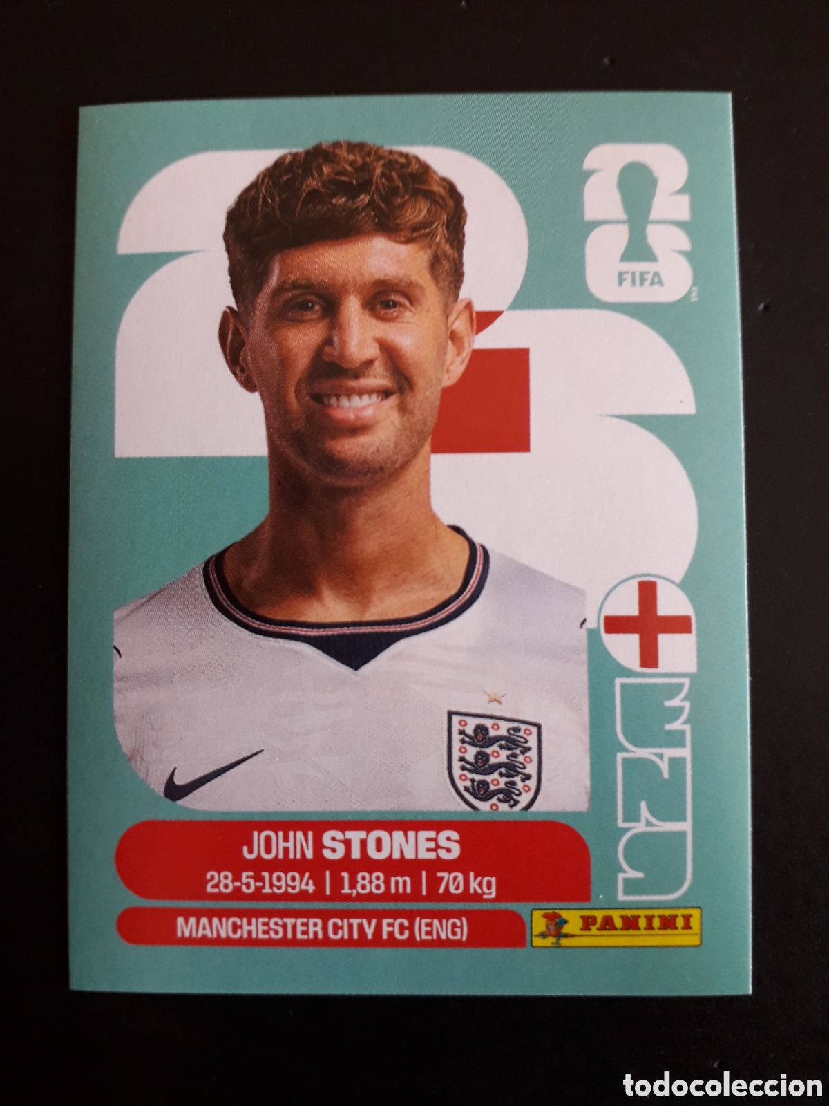 Football Stickers: STONES INGLATERRA ENG 3 MUNDIAL F&Uacute;TBOL 2026 FIFA WORLD CUP PANINI SIN PEGAR PEDIDO M&Iacute;NIMO 3&euro;