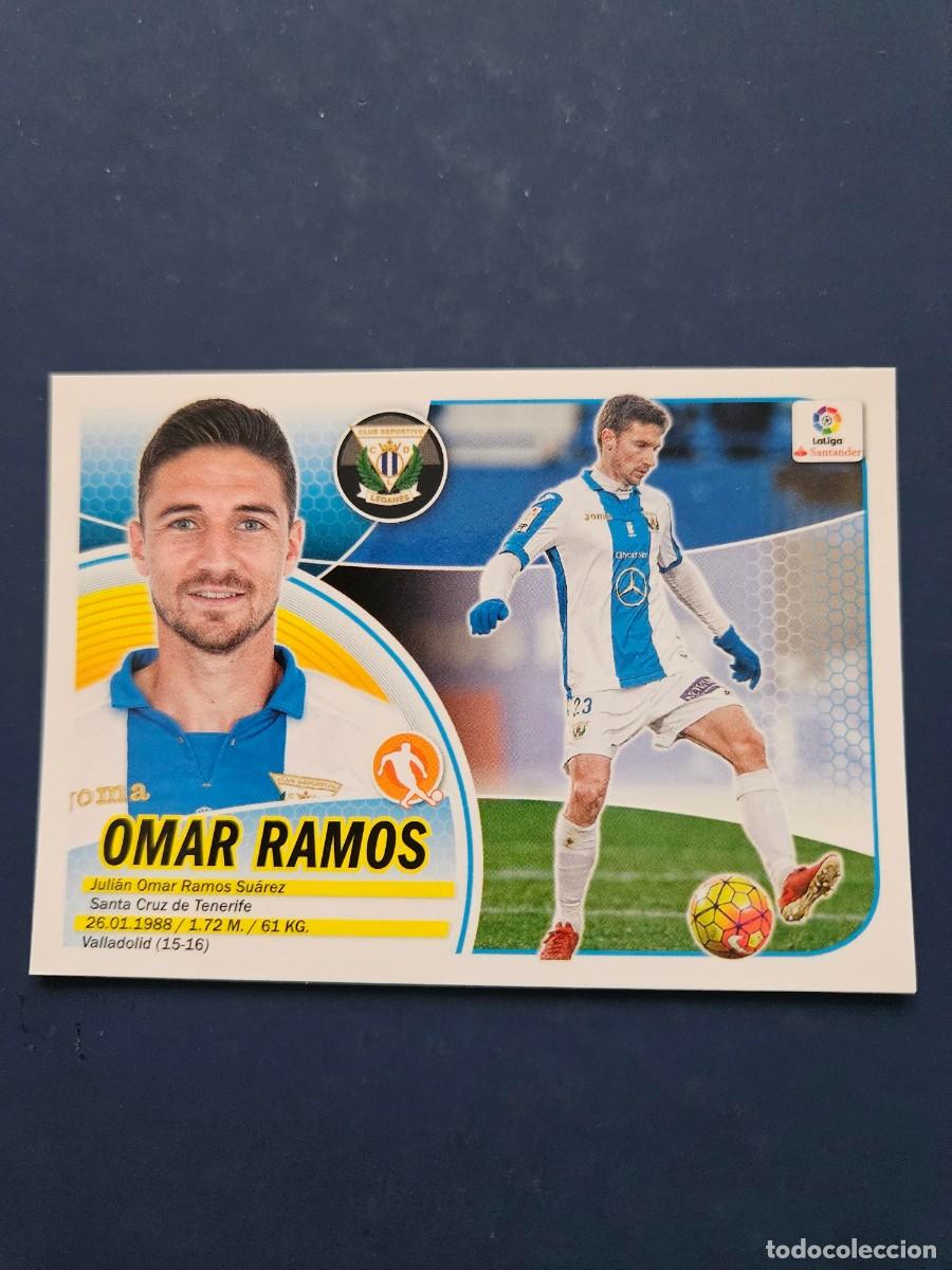 Figurine di Calcio: N&ordm; 13 OMAR RAMOS LEGANES LOGO NUEVO LIGA ESTE 16 17 2016 2017 SIN PEGAR NUNCA PEGADO