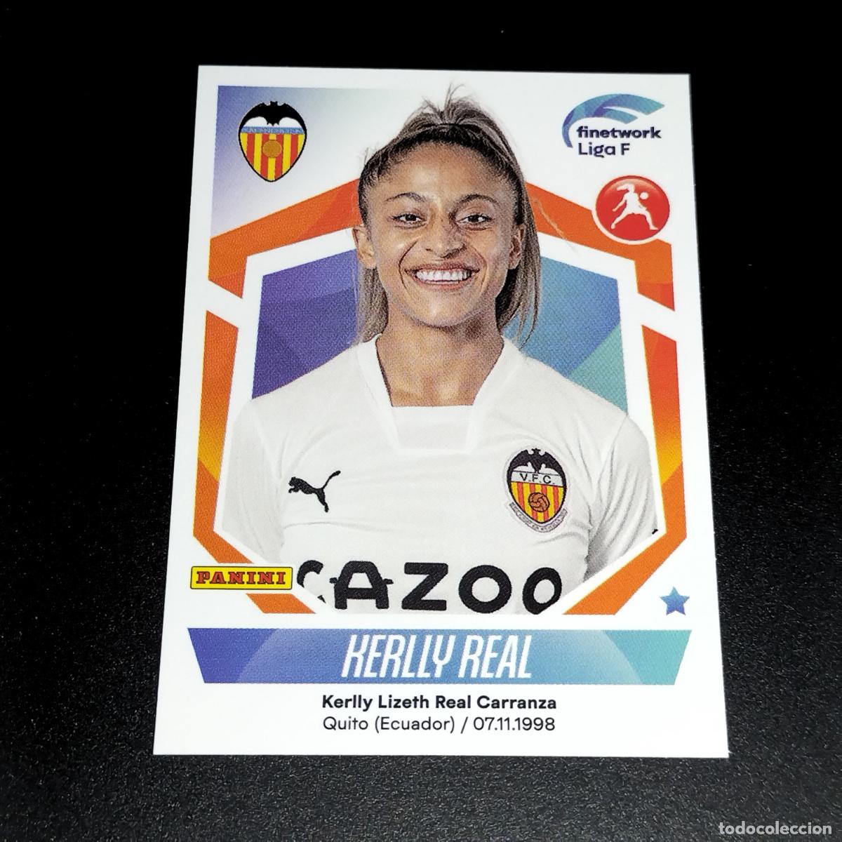 Figurine di Calcio: N&ordm; 291 KERLLY REAL VALENCIA CROMOS FINETWORK LIGA F FEMENINA PANINI 2022 2023 22 23