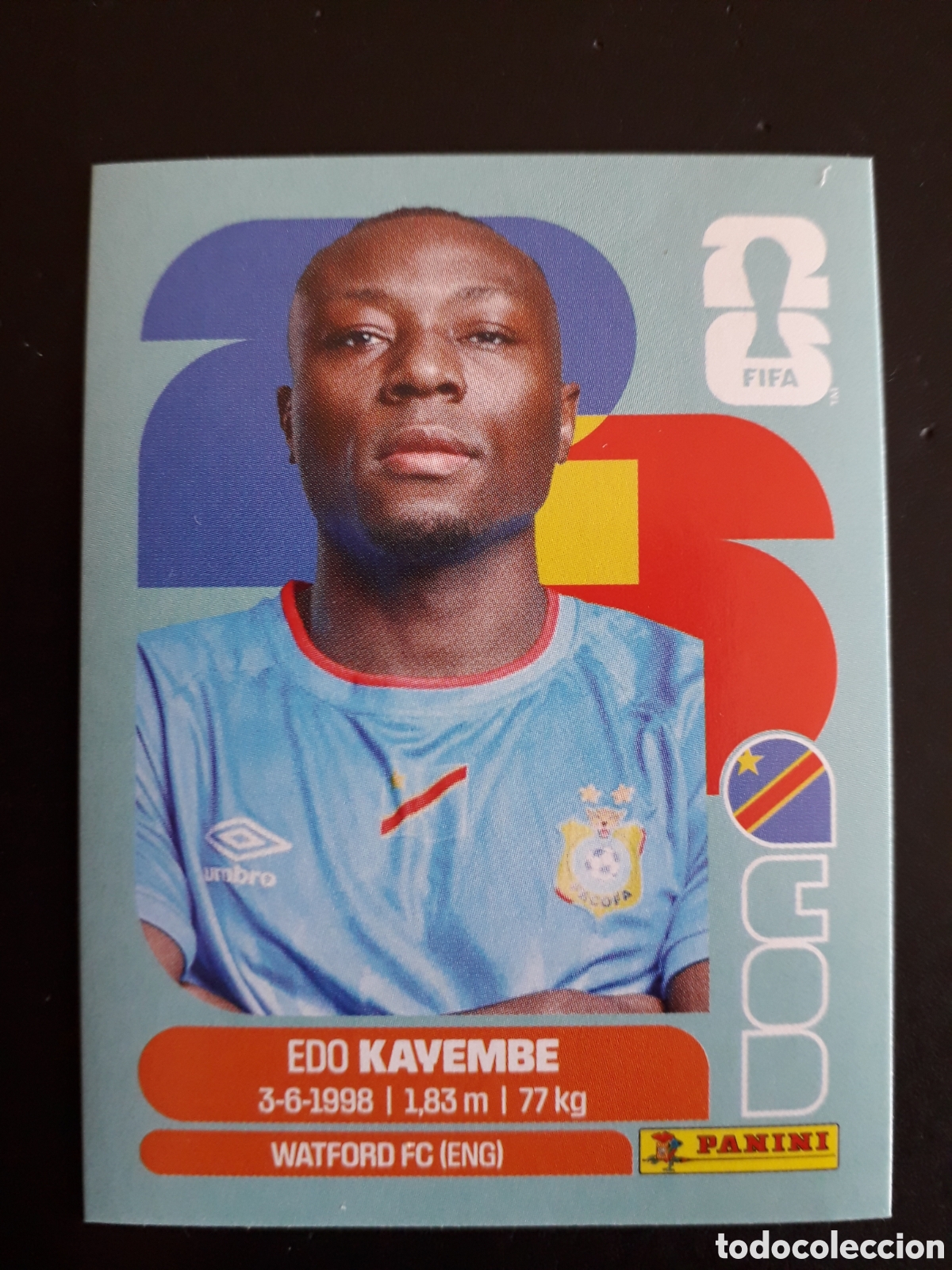 Figurine di Calcio: EDO KAVEMBE CONGO COD 10 MUNDIAL F&Uacute;TBOL 2026 FIFA WORLD CUP PANINI SIN PEGAR PEDIDO M&Iacute;NIMO 3&euro;