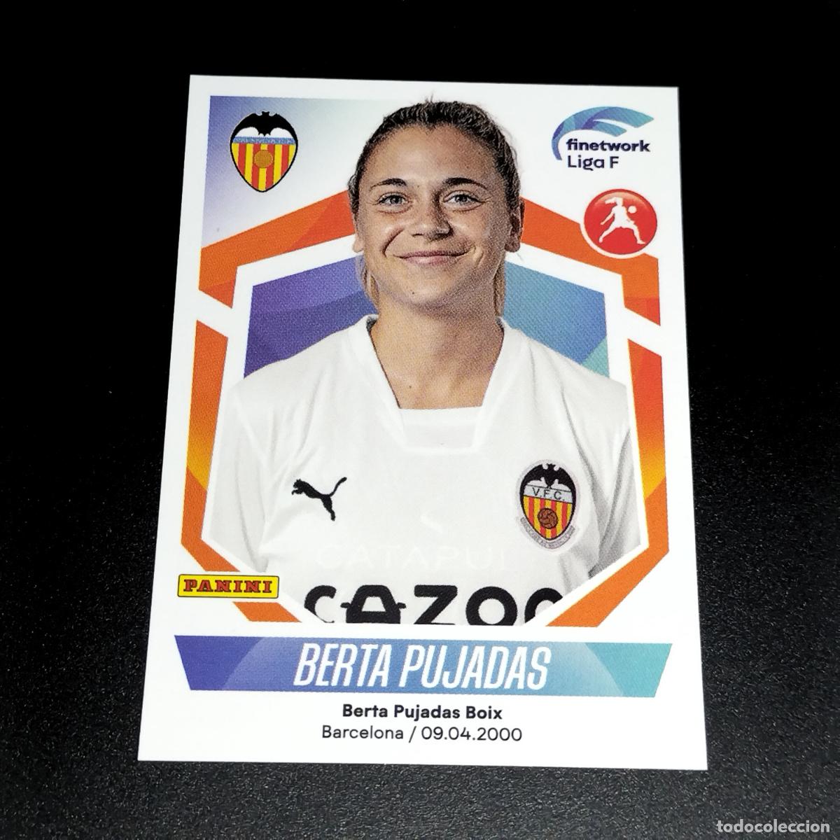 Figurine di Calcio: N&ordm; 292 BERTA PUJADAS VALENCIA CROMOS FINETWORK LIGA F FEMENINA PANINI 2022 2023 22 23