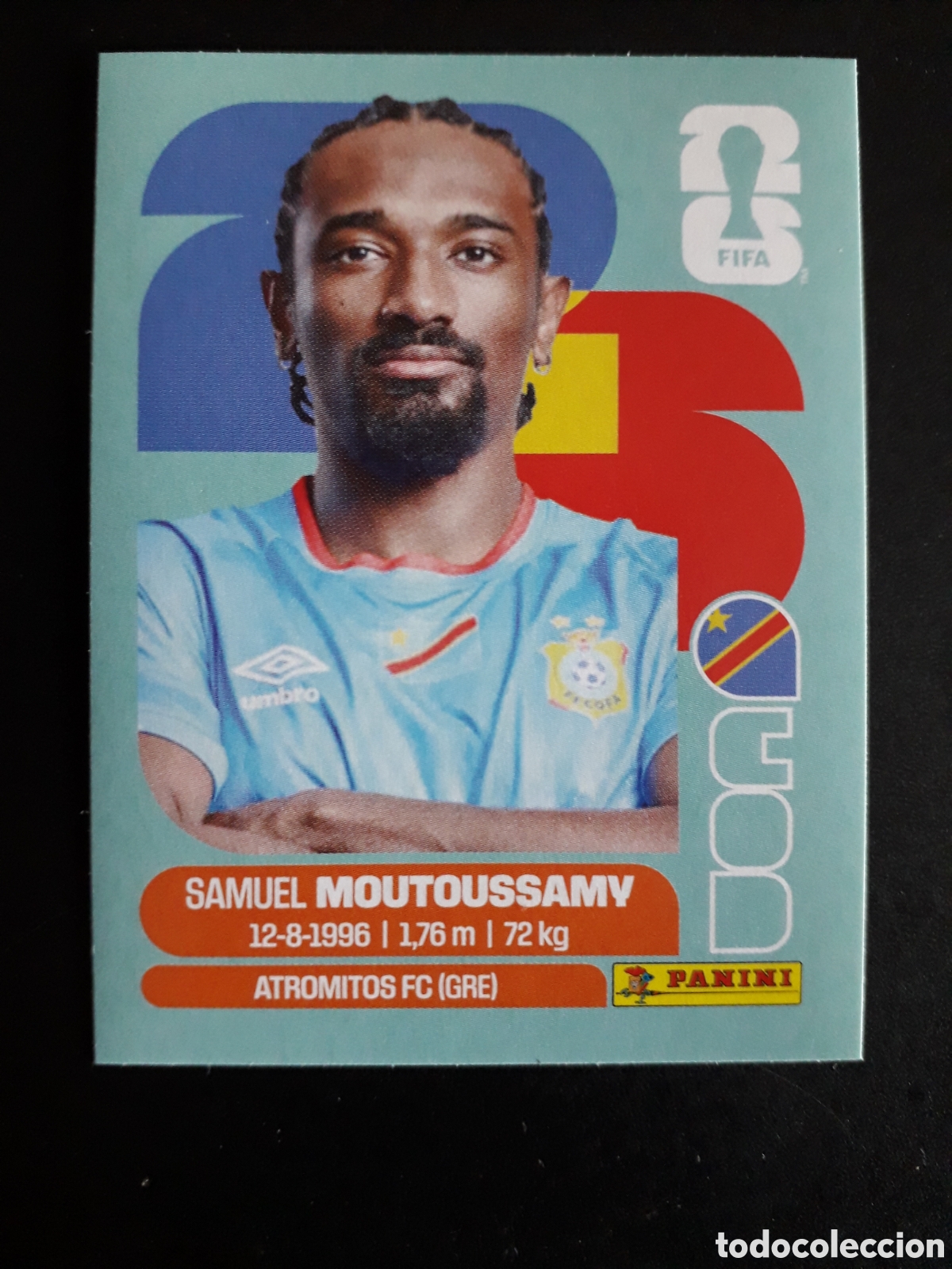 Figurine di Calcio: MOUTOUSSAMY CONGO COD 11 MUNDIAL F&Uacute;TBOL 2026 FIFA WORLD CUP PANINI SIN PEGAR PEDIDO M&Iacute;NIMO 3&euro;