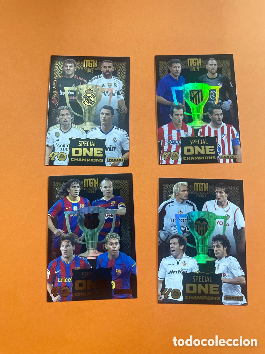 Cromos de f&uacute;tbol: Megacracks Special One Champion Messi -Bar&ccedil;a Ronaldo Madrid -Koke-At Madrid -Ca&ntilde;izares -Valencia