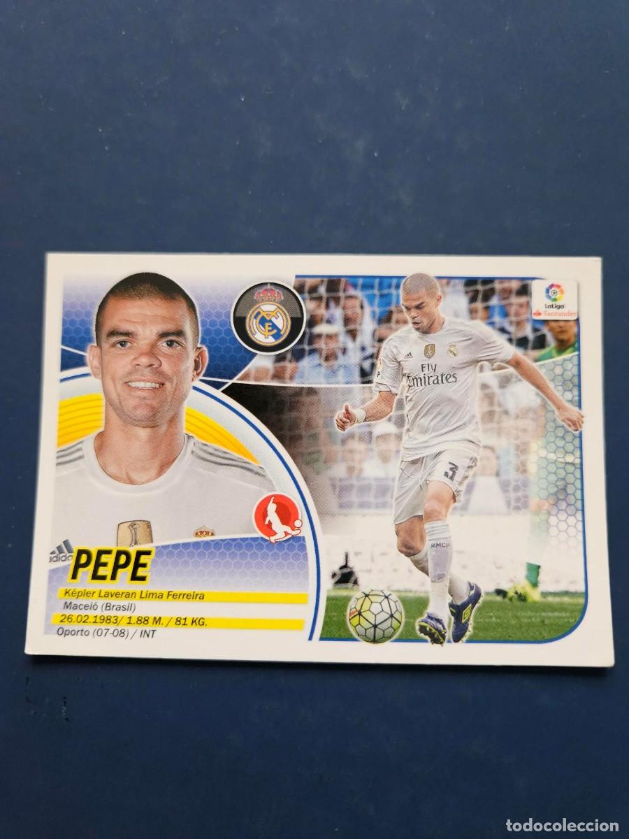 Cromos de Futebol: N&ordm; 4 PEPE REAL MADRID LOGO NUEVO LIGA ESTE 16 17 2016 2017 SIN PEGAR NUNCA PEGADO