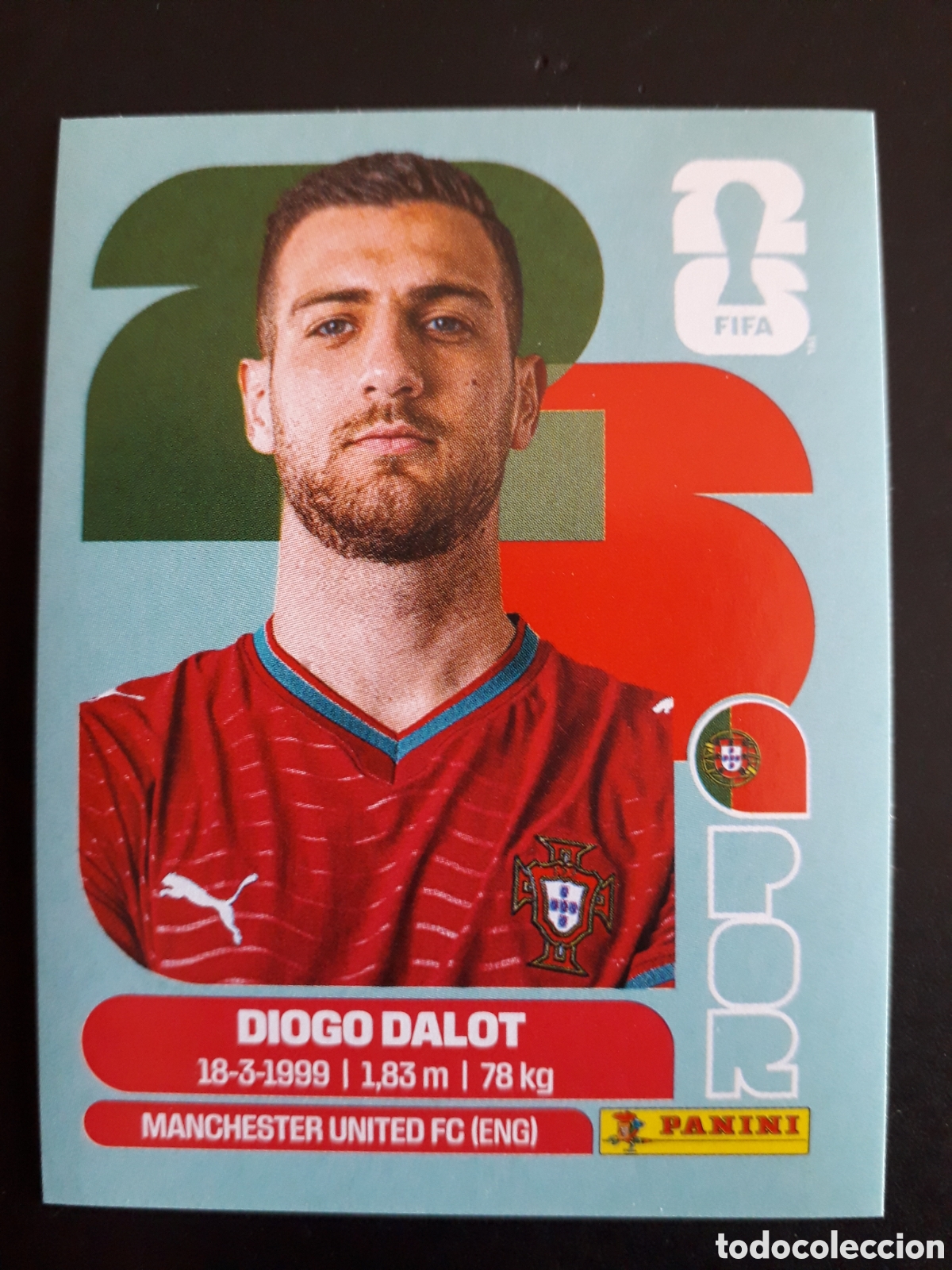 Cromos de Futebol: DIOGO DALOT PORTUGAL POR 6 MUNDIAL F&Uacute;TBOL 2026 FIFA WORLD CUP PANINI SIN PEGAR PEDIDO M&Iacute;NIMO 3&euro;