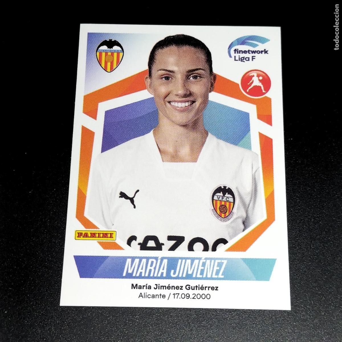 Cromos de Futebol: N&ordm; 294 MARIA JIMENEZ VALENCIA CROMOS FINETWORK LIGA F FEMENINA PANINI 2022 2023 22 23