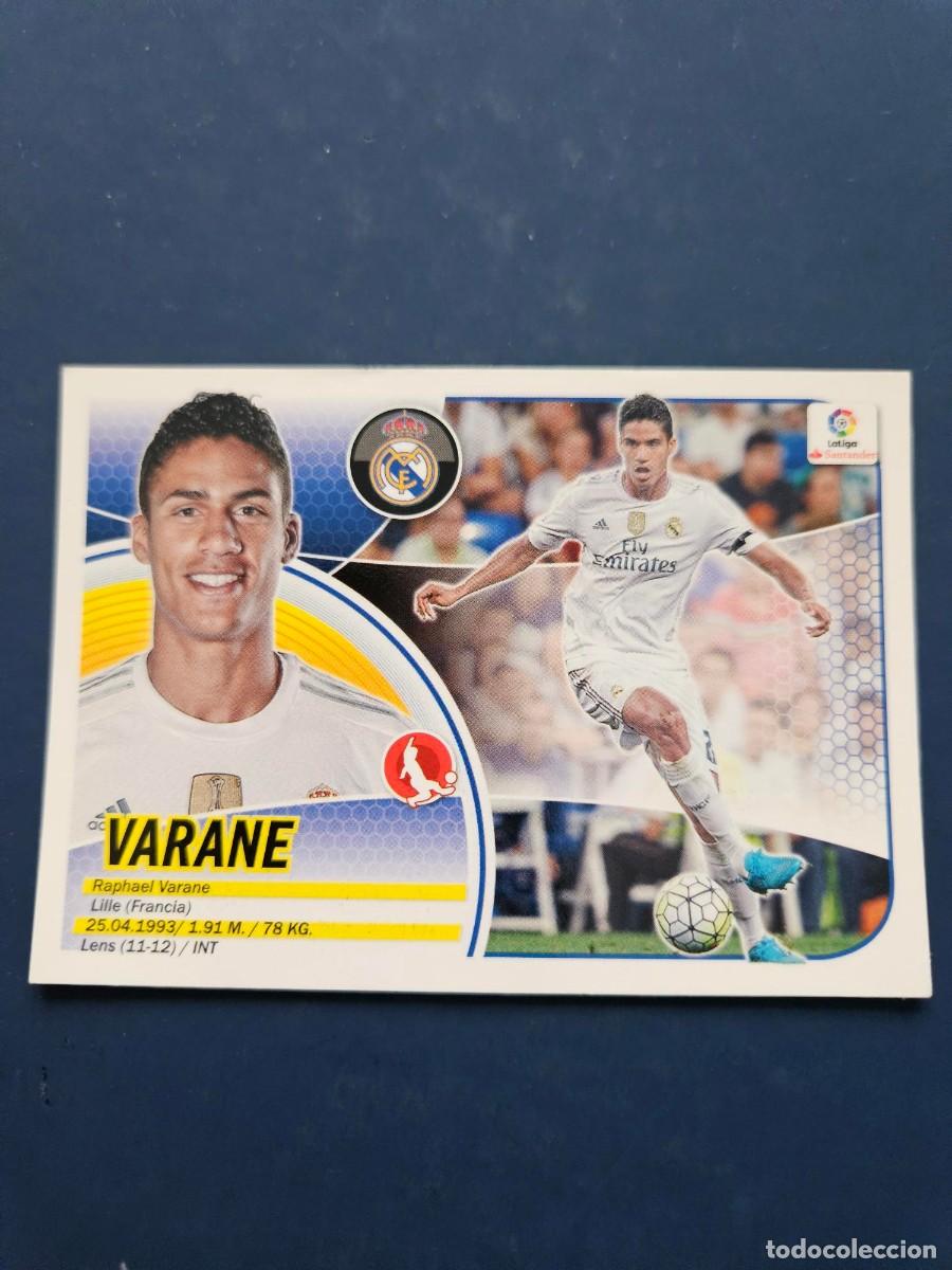 Cromos de Futebol: N&ordm; 6A VARANE REAL MADRID LOGO NUEVO LIGA ESTE 16 17 2016 2017 SIN PEGAR NUNCA PEGADO