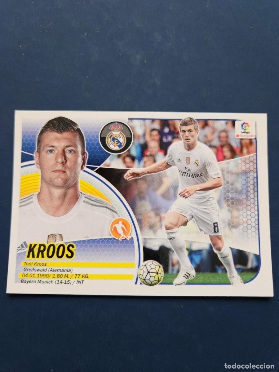 Cromos de Futebol: N&ordm; 9 KROOS REAL MADRID LOGO NUEVO LIGA ESTE 16 17 2016 2017 SIN PEGAR NUNCA PEGADO
