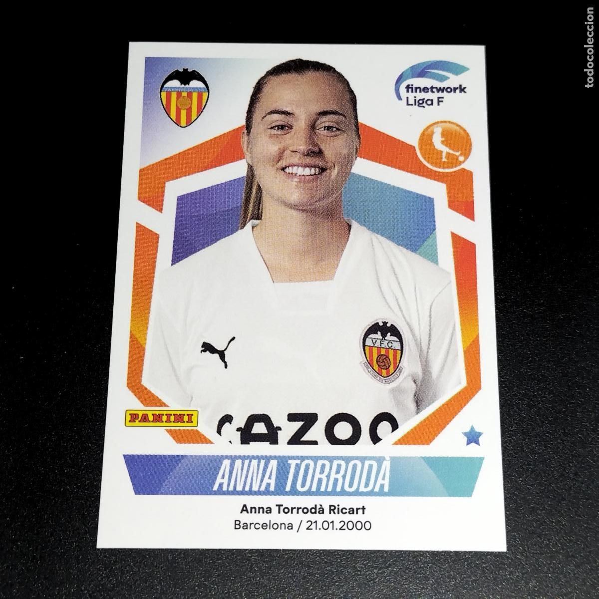 Cromos de Futebol: N&ordm; 296 ANNA TORRODA VALENCIA CROMOS FINETWORK LIGA F FEMENINA PANINI 2022 2023 22 23