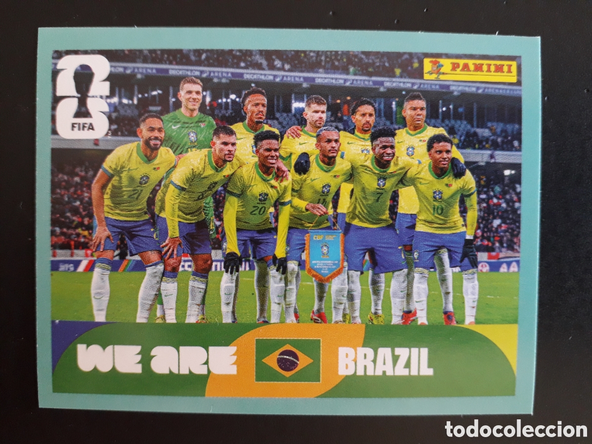 Cromos de f&uacute;tbol: EQUIPO BRASIL BRA 13 MUNDIAL F&Uacute;TBOL 2026 FIFA WORLD CUP PANINI SIN PEGAR PEDIDO M&Iacute;NIMO 3&euro;