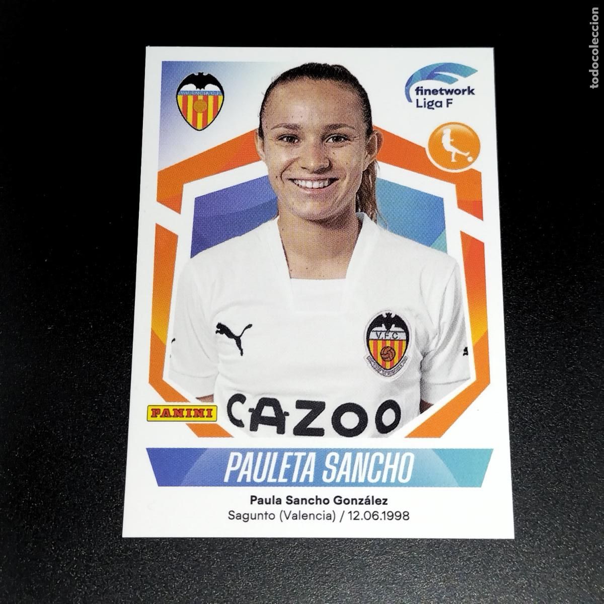 Cromos de f&uacute;tbol: N&ordm; 299 PAULETA SANCHO VALENCIA CROMOS FINETWORK LIGA F FEMENINA PANINI 2022 2023 22 23