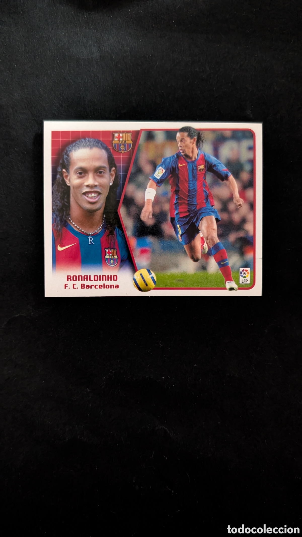 Fu&szlig;ball-Sticker: RONALDINHO BARCELONA LIGA ESTE 2005/06 05 06 NUNCA PEGADO SIN PEGAR