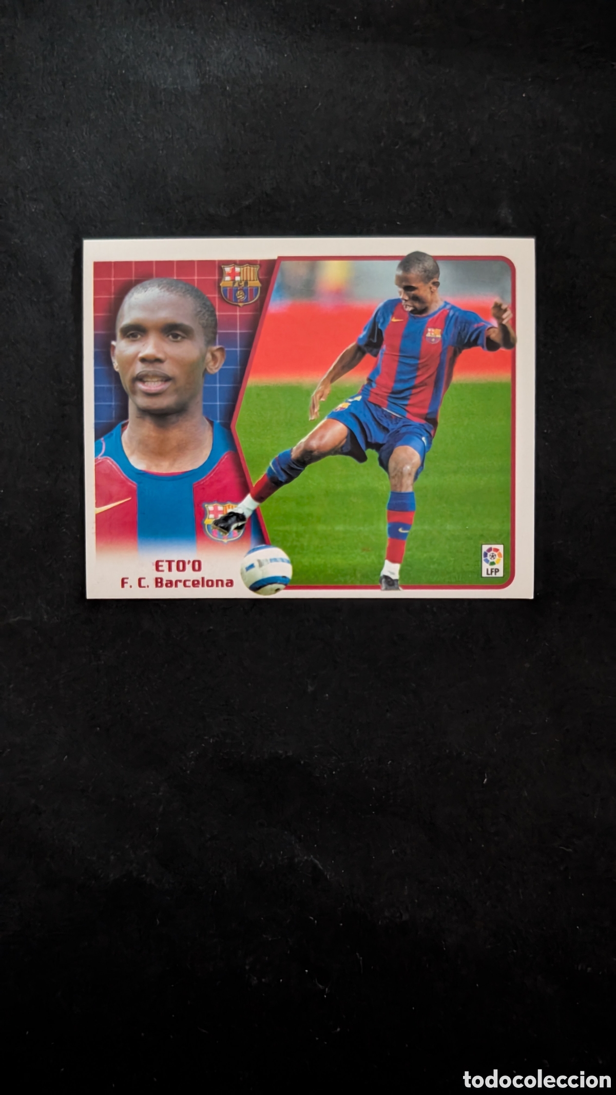 Fu&szlig;ball-Sticker: ETOO ETO'O BARCELONA LIGA ESTE 2005/06 05 06 NUNCA PEGADO SIN PEGAR