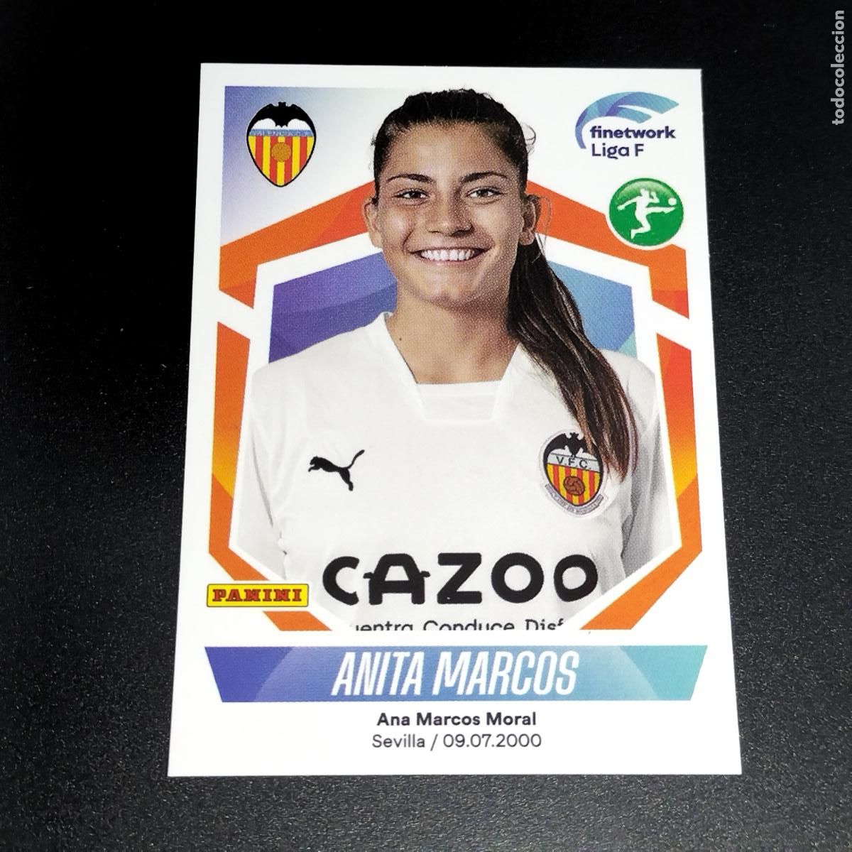 Cromos de f&uacute;tbol: N&ordm; 302 ANITA MARCOS VALENCIA CROMOS FINETWORK LIGA F FEMENINA PANINI 2022 2023 22 23