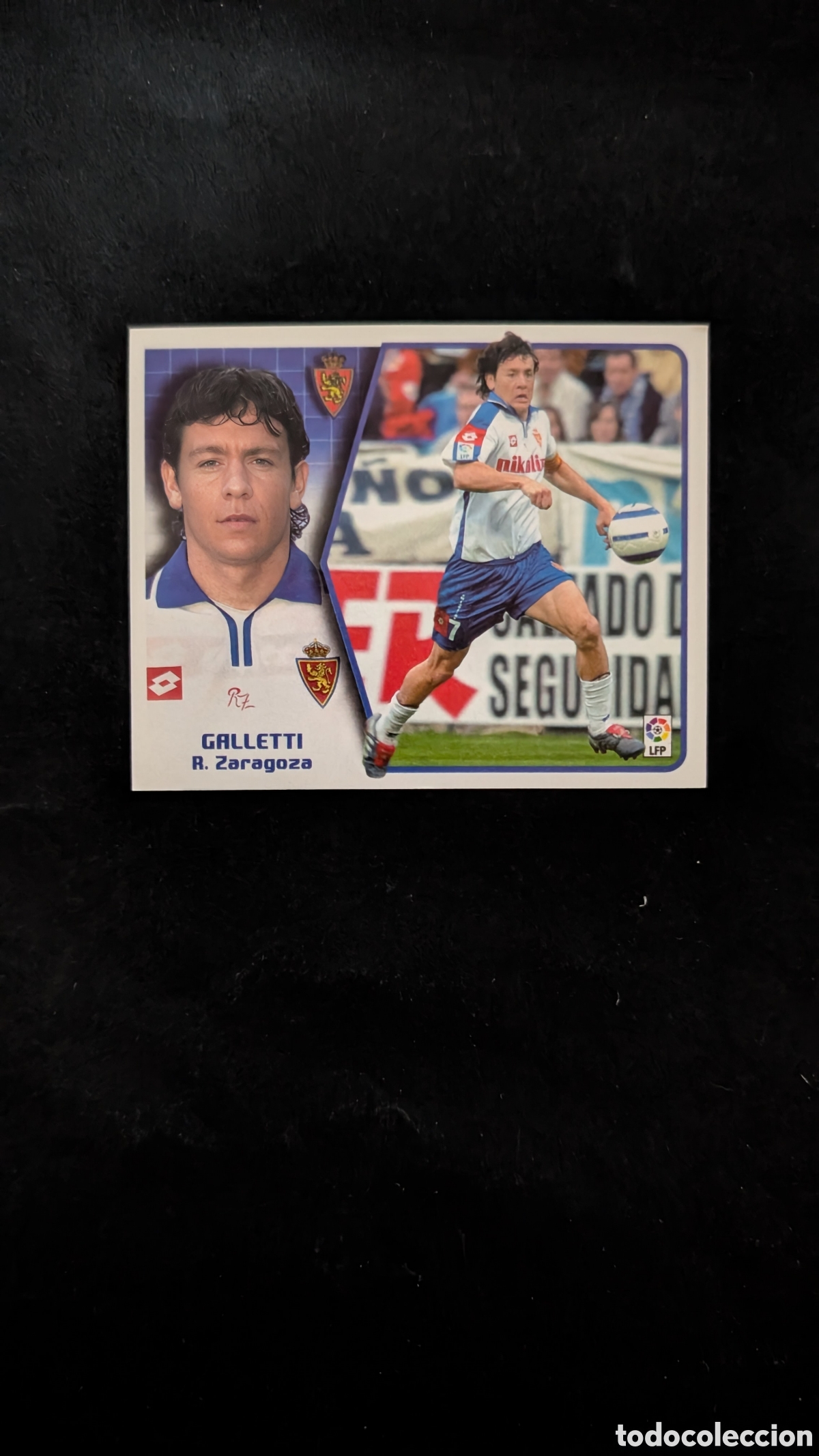 Fu&szlig;ball-Sticker: GALLETTI ZARAGOZA BAJA LIGA ESTE 2005/06 05 06 NUNCA PEGADO SIN PEGAR