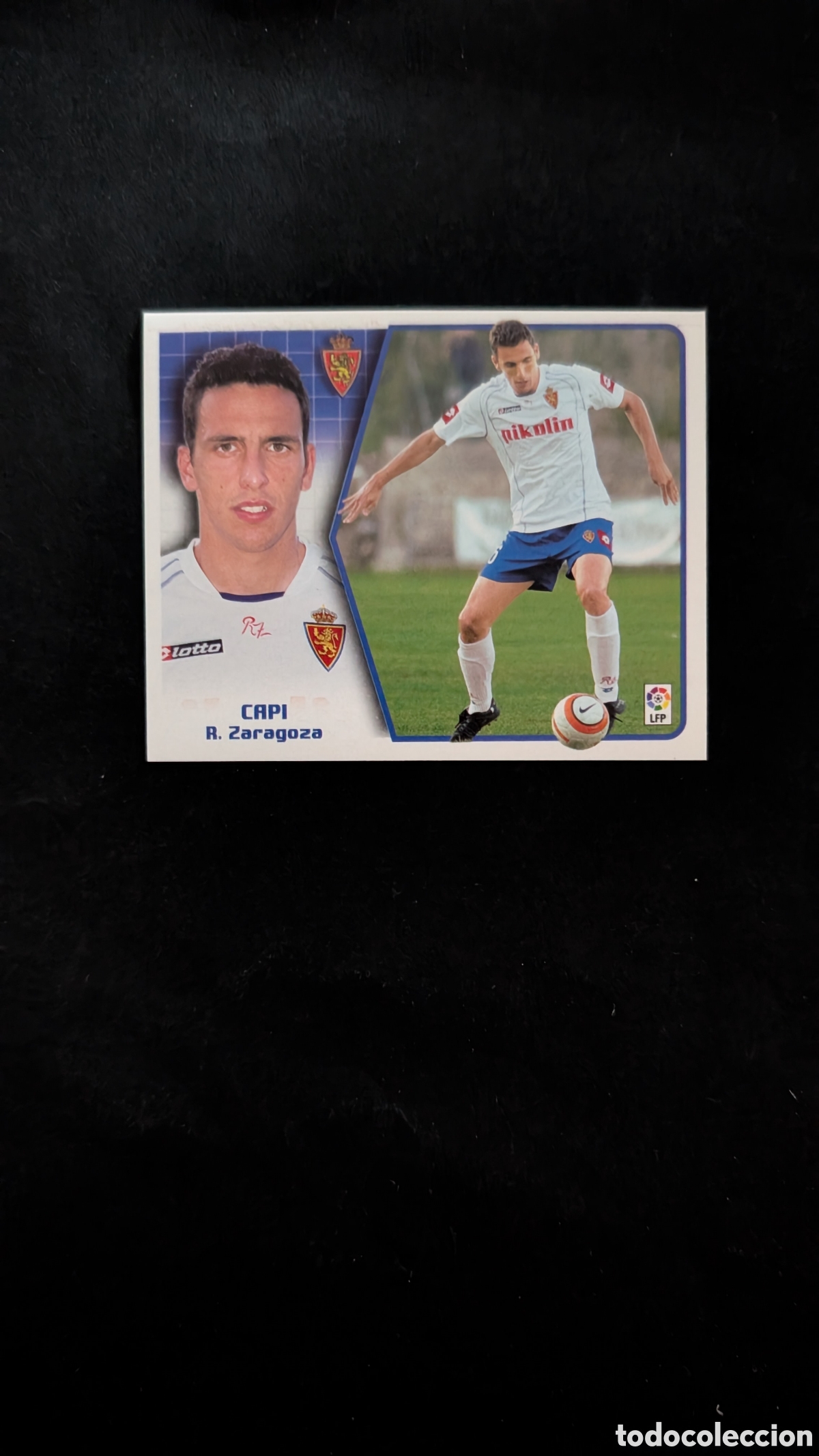 Figurine di Calcio: CAPI ZARAGOZA LIGA ESTE 2005/06 05 06 NUNCA PEGADO SIN PEGAR