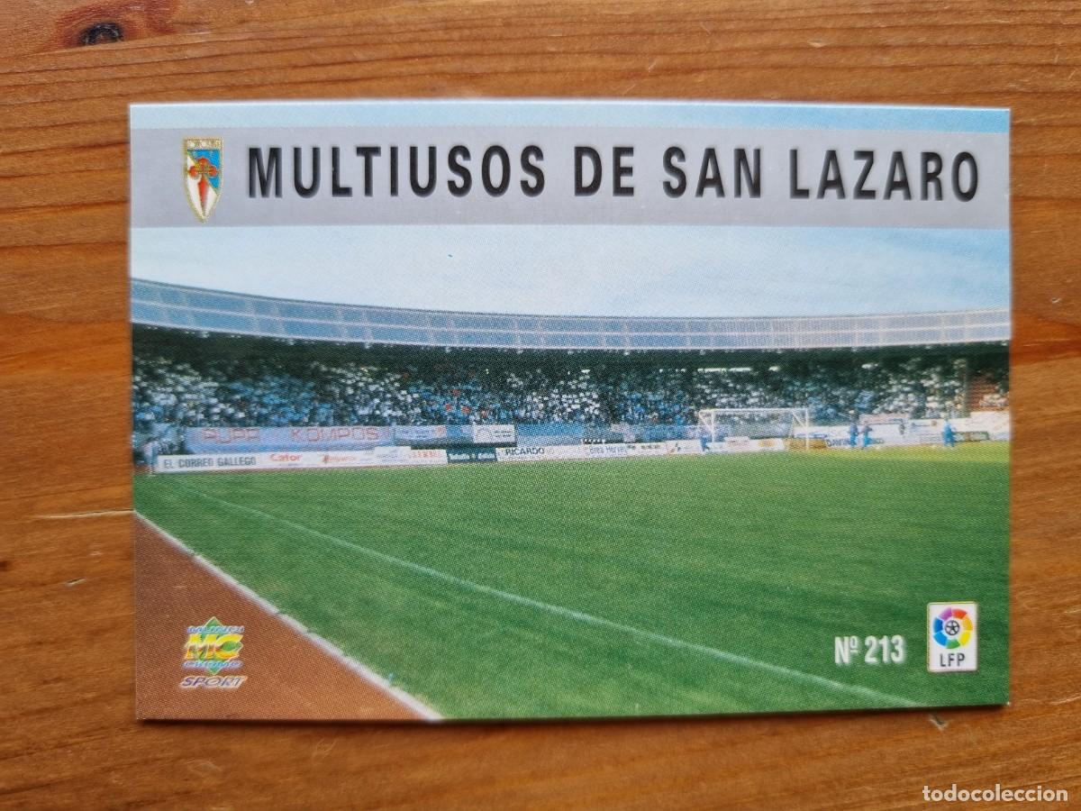 Figurine di Calcio: 213 MULTIUSOS DE SAN L&Aacute;ZARO (SD Compostela). Las Fichas de la Liga 1997 1998 97 98 (Mundicromo)
