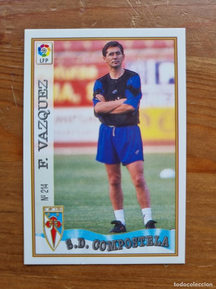 Figurine di Calcio: 214 FERNANDO V&Aacute;ZQUEZ (SD Compostela). Las Fichas de la Liga 1997 1998 97 98 (Mundicromo)