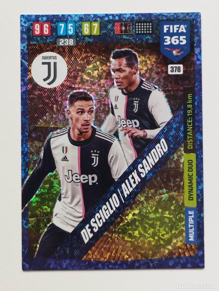Cromos de f&uacute;tbol: CROMO CARD PANINI ADRENALYN FIFA 365 2019 2020 19 20 DINAMIC DUO DE SCIGLIO ALEX SANDRO 378 JUVENTUS