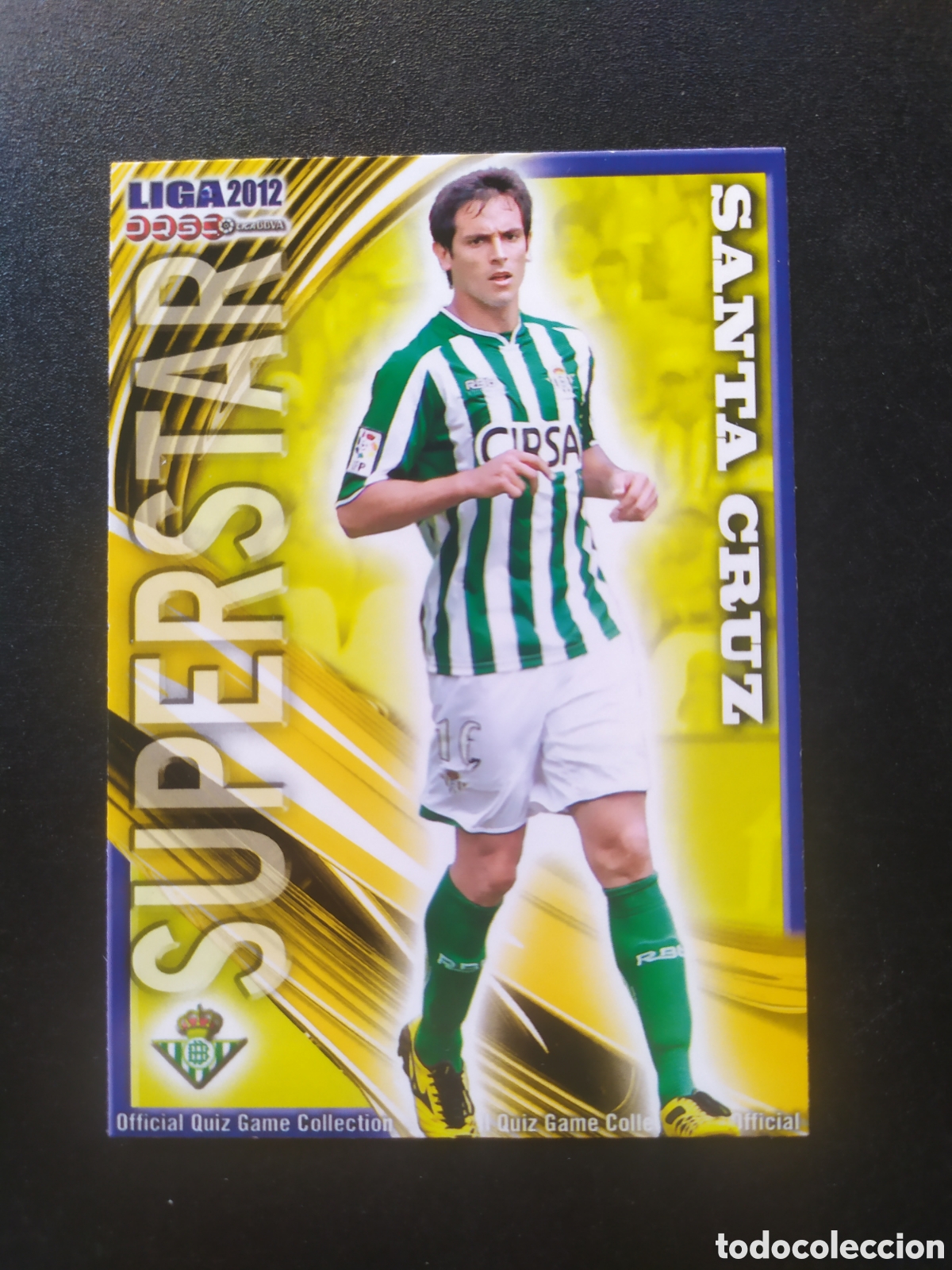 Cromos de f&uacute;tbol: Mundicromo fichas Liga 2011 2012 11 12 Santa Cruz superstar mate n&deg; 482 Real Betis