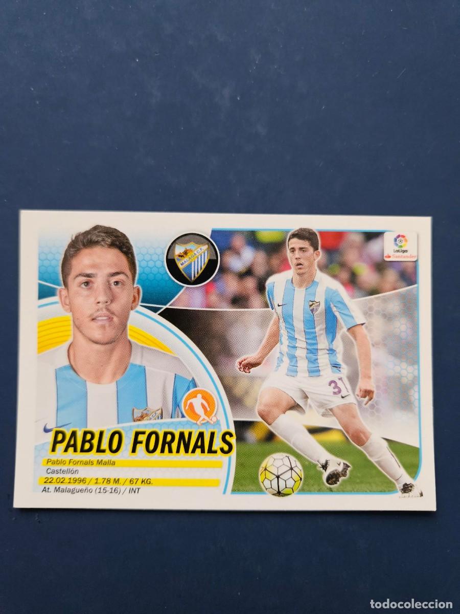 Figurine di Calcio: N&ordm; 12A PABLO FORNALS MALAGA LOGO NUEVO LIGA ESTE 16 17 2016 2017 SIN PEGAR NUNCA PEGADO