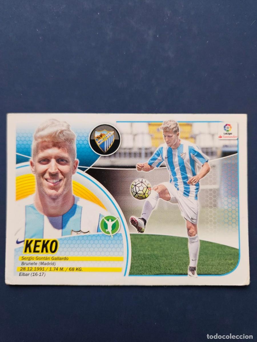 Figurine di Calcio: *N&ordm; 13 KEKO MALAGA LOGO NUEVO LIGA ESTE 16 17 2016 2017 SIN PEGAR NUNCA PEGADO SOBADO