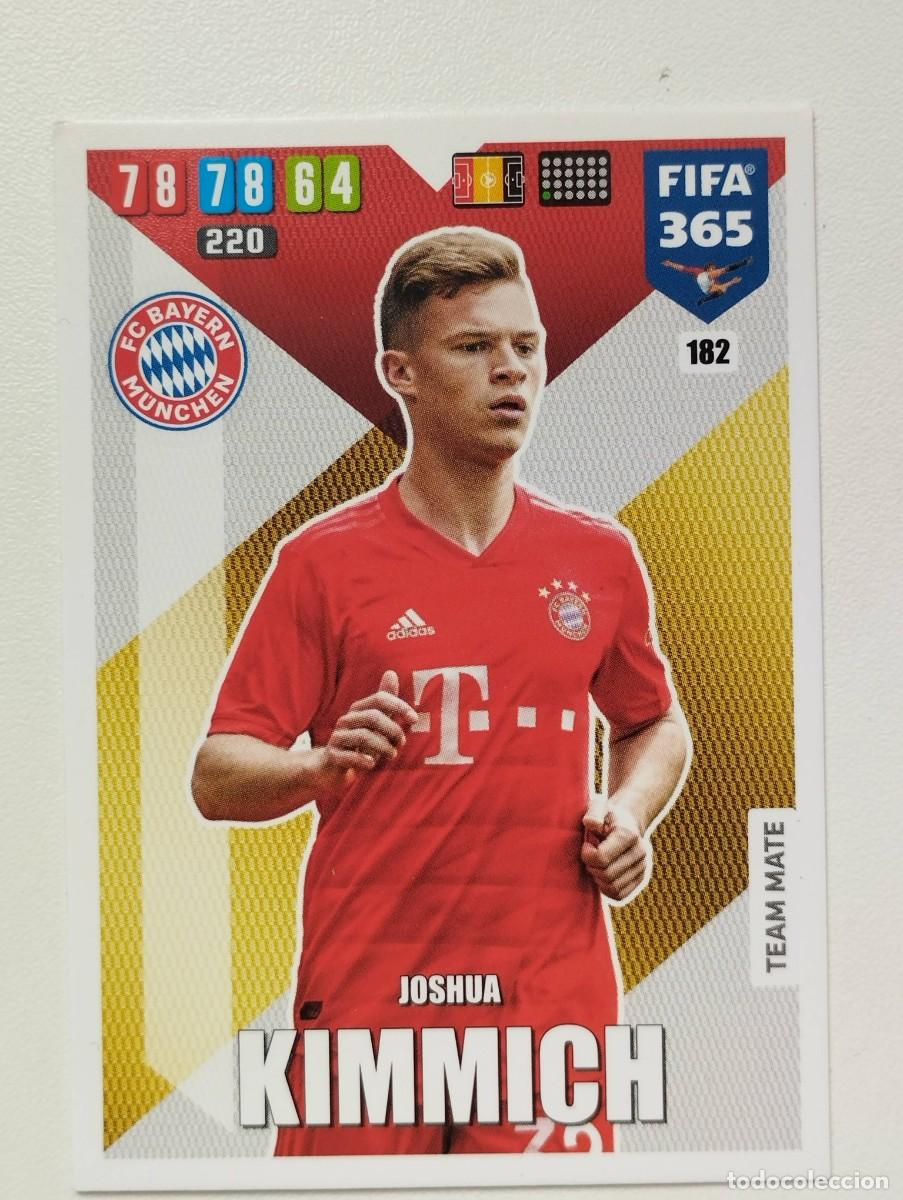 Fu&szlig;ball-Sticker: CROMO CARD PANINI ADRENALYN FIFA 365 2019 2020 19 20 BAYERN MUNICH 182 JOSHUE KIMMICH