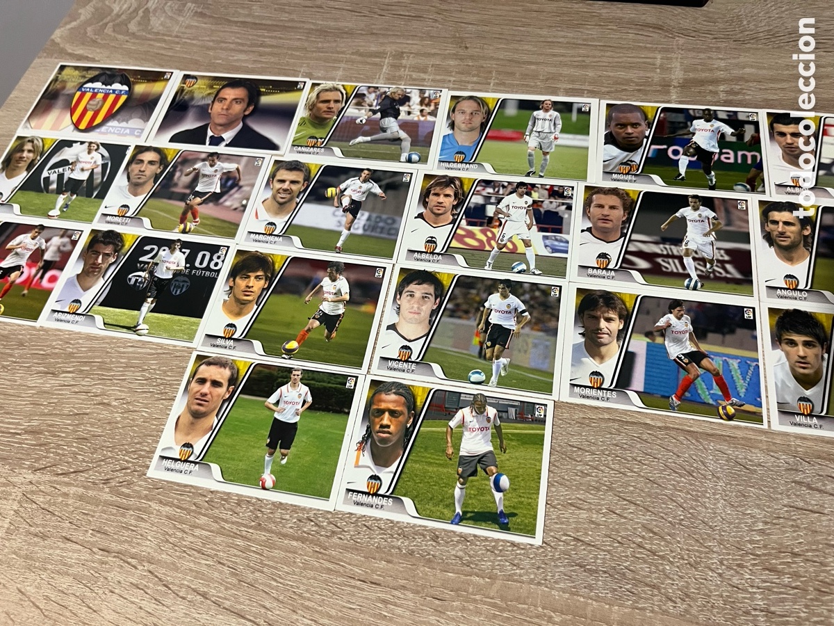 Cromos de f&uacute;tbol: VALENCIA EDICIONES ESTADIO EQUIPO COMPLETO