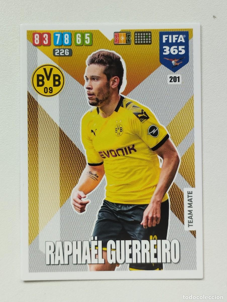 Cromos de f&uacute;tbol: CROMO CARD PANINI ADRENALYN FIFA 365 2019 2020 19 20 BORUSSIA DORTMUND 201 RAPHAEL GUERREIRO