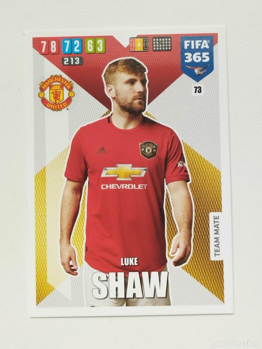 Cromos de f&uacute;tbol: CROMO CARD PANINI ADRENALYN FIFA 365 2019 2020 19 20 MANCHESTER UNITED 73 LUKE SHAW