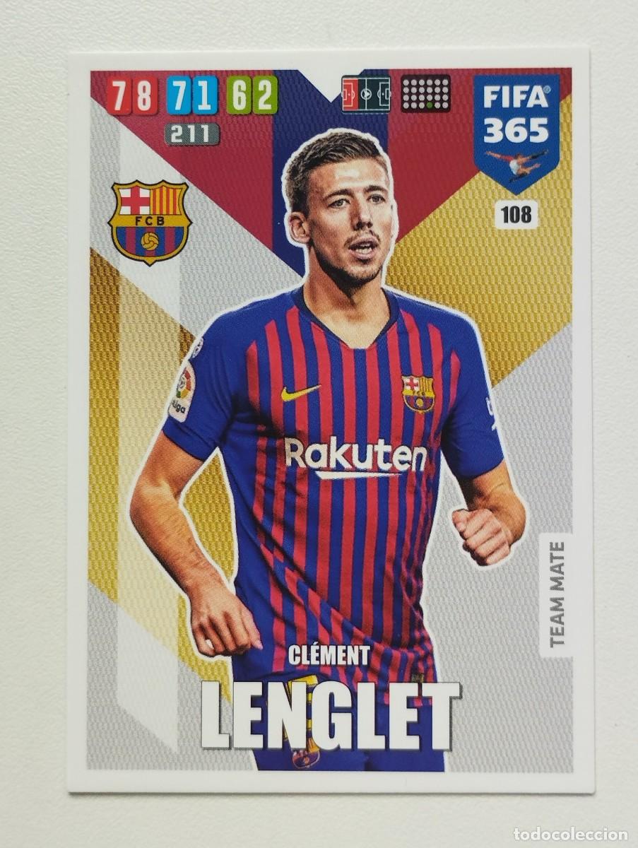 Cromos de f&uacute;tbol: CROMO CARD PANINI ADRENALYN FIFA 365 2019 2020 19 20 BARCELONA 108 LENGLET