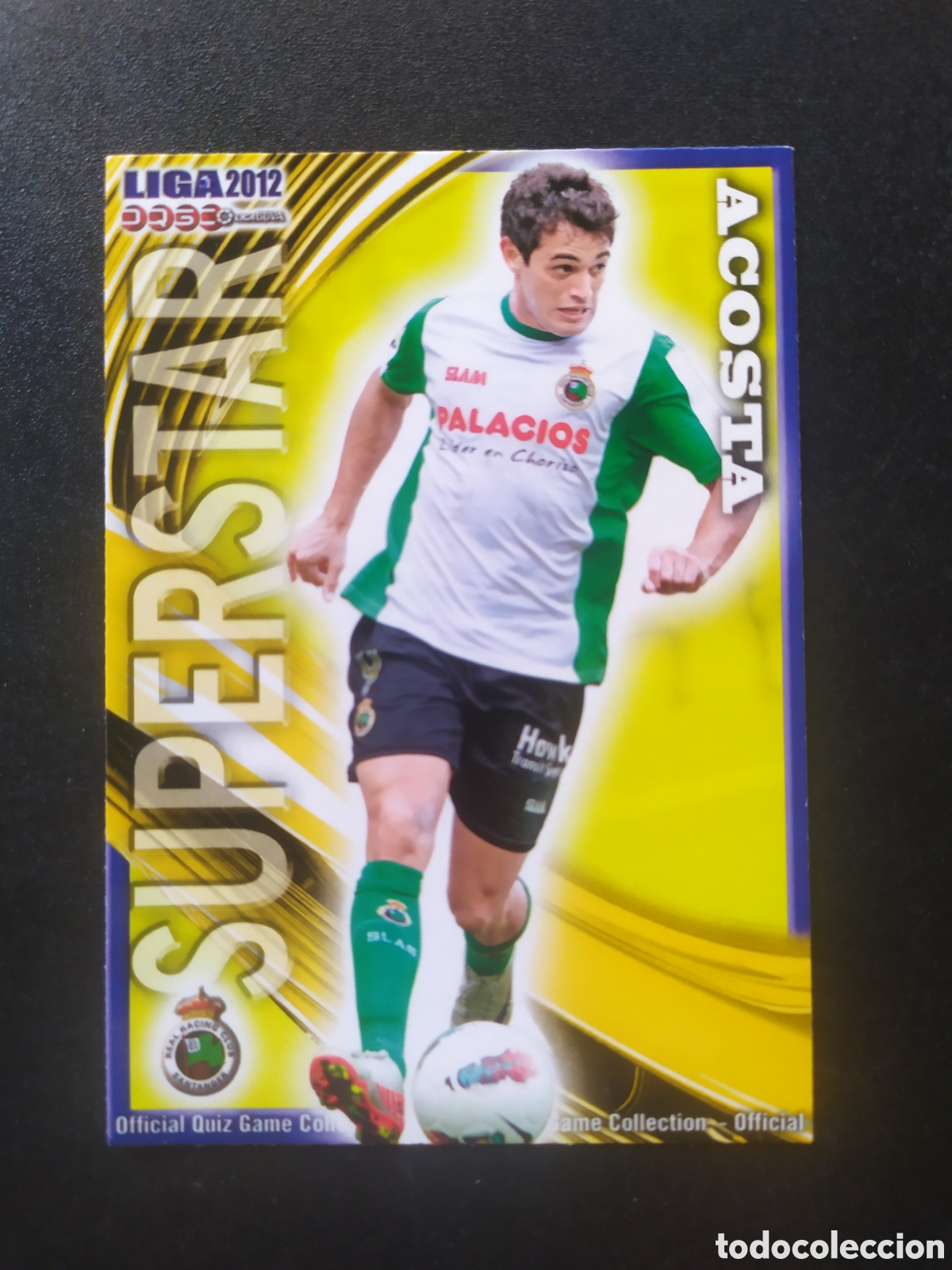 Cromos de Futebol: Mundicromo fichas Liga 2011 2012 11 12 Acosta superstar mate n&deg; 324 Racing Santander