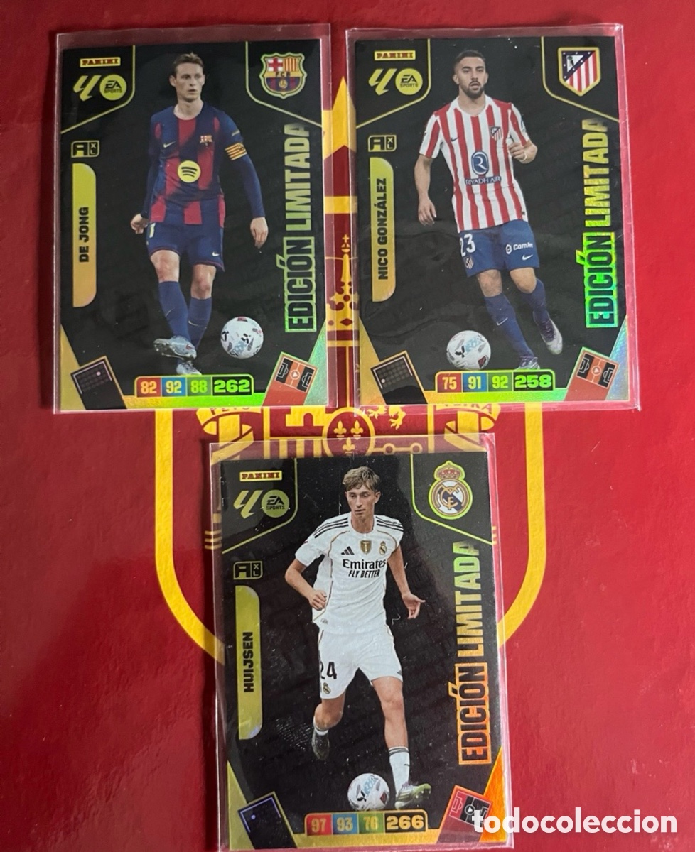 Cromos de f&uacute;tbol: LOTE EDICIONES LIMITADAS ADRENALYN 2025 2026 25 26 REAL MADRID BARCELONA Y ATL&Eacute;TICO DE MADRID