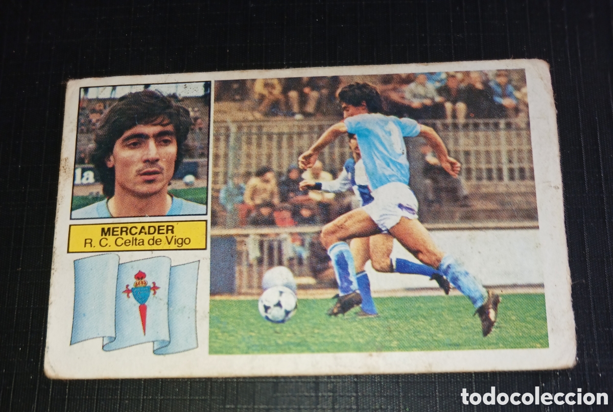 Cromos de f&uacute;tbol: Cromo Mercader R.C. Celta de Vigo Ed. Este Liga 1982 1983 82-83 Sin pegar, nunca pegado