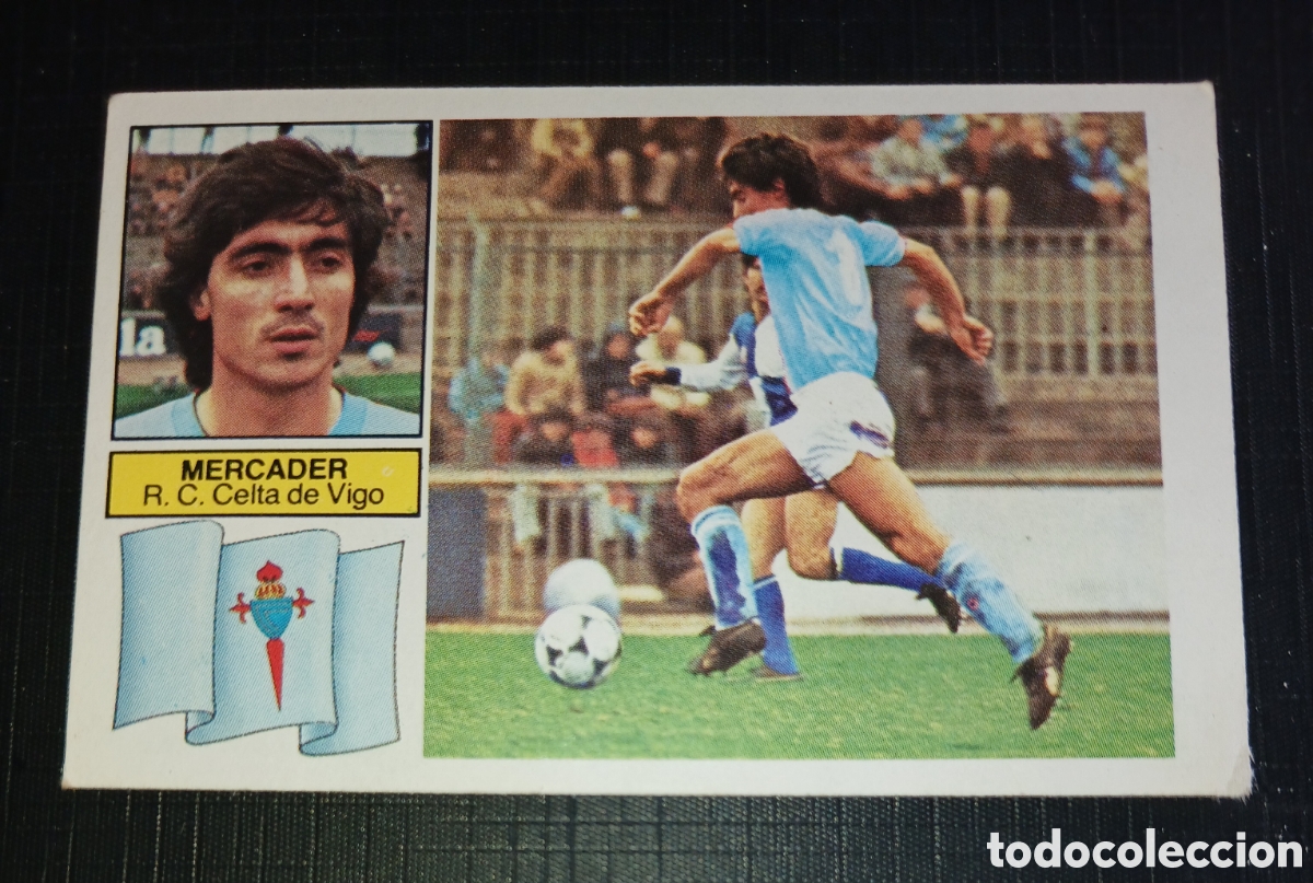 Cromos de f&uacute;tbol: Cromo Mercader R.C. Celta de Vigo Ed. Este Liga 1982 1983 82-83 Sin pegar, nunca pegado