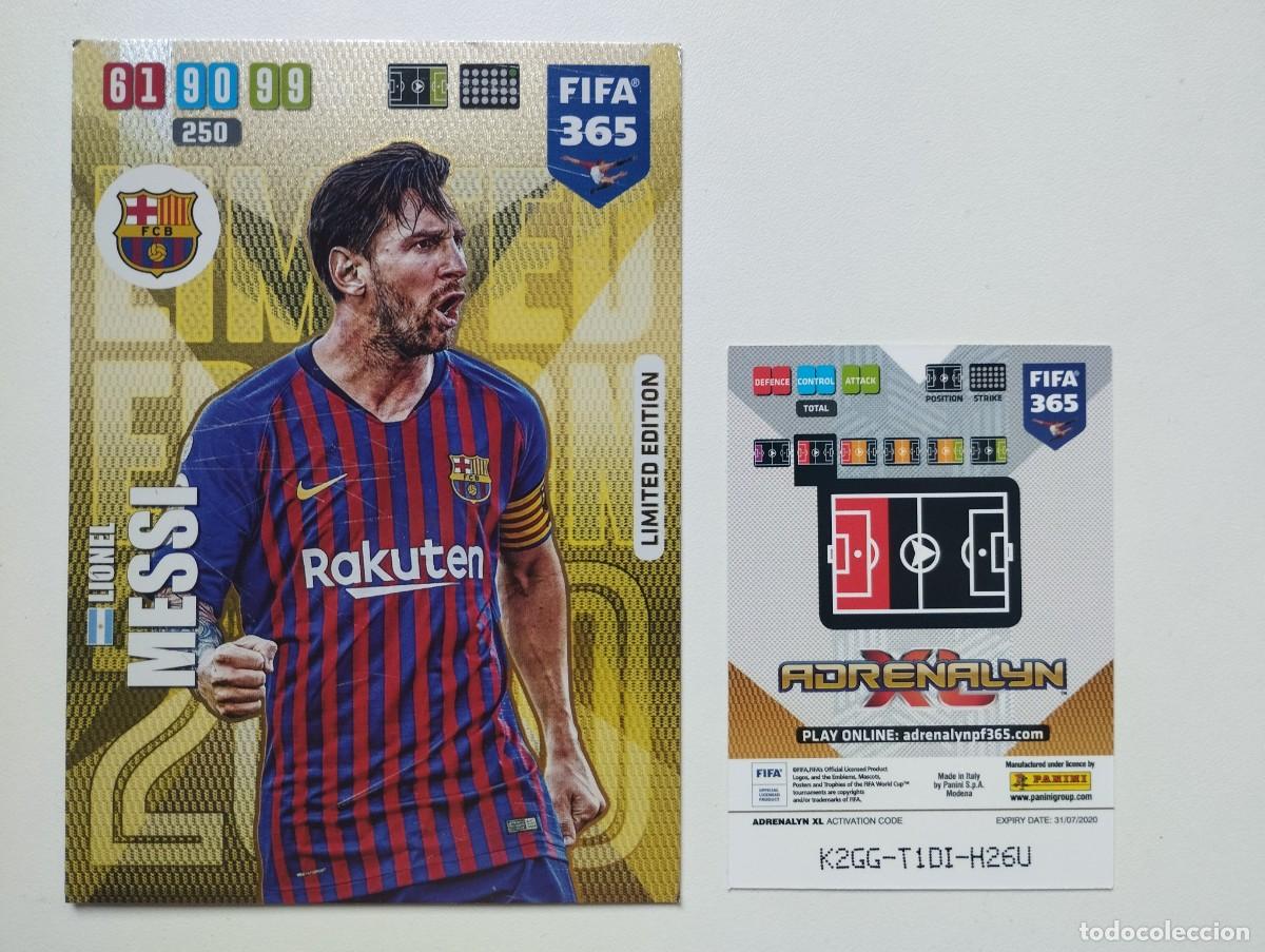 Cromos de f&uacute;tbol: CROMO CARD PANINI ADRENALYN XXL FIFA 365 2019 2020 19 20 LIMITED EDITION LIONEL MESSI BARCELONA