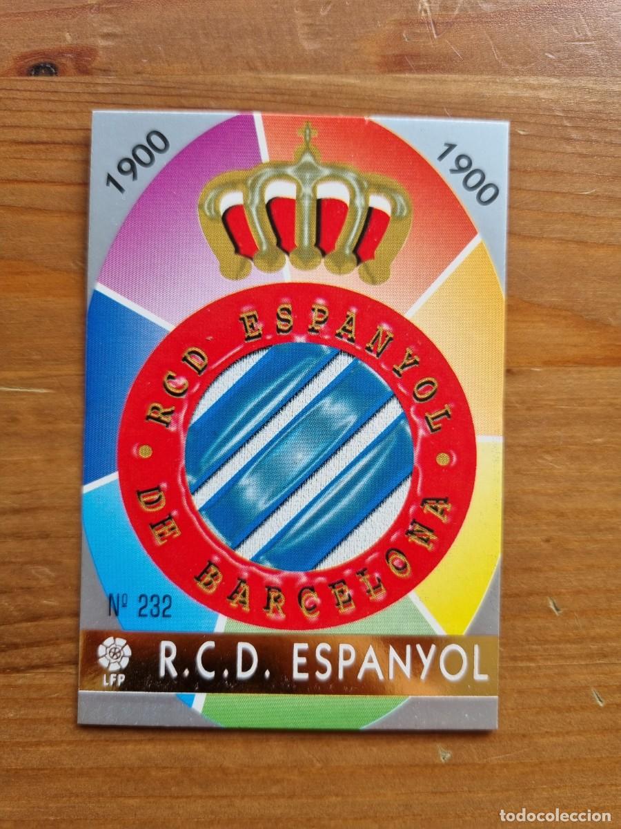 Cartes &agrave; collectionner de Football: 232 ESCUDO (RCD Espanyol). Las Fichas de la Liga 1997 1998 97 98 (Mundicromo)