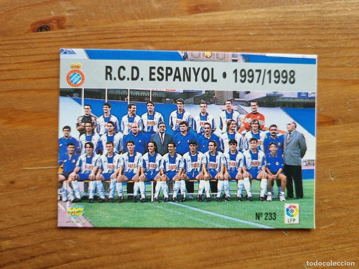 Figurine di Calcio: 233 PLANTILLA / &Iacute;NDICE (RCD Espanyol). Las Fichas de la Liga 1997 1998 97 98 (Mundicromo)