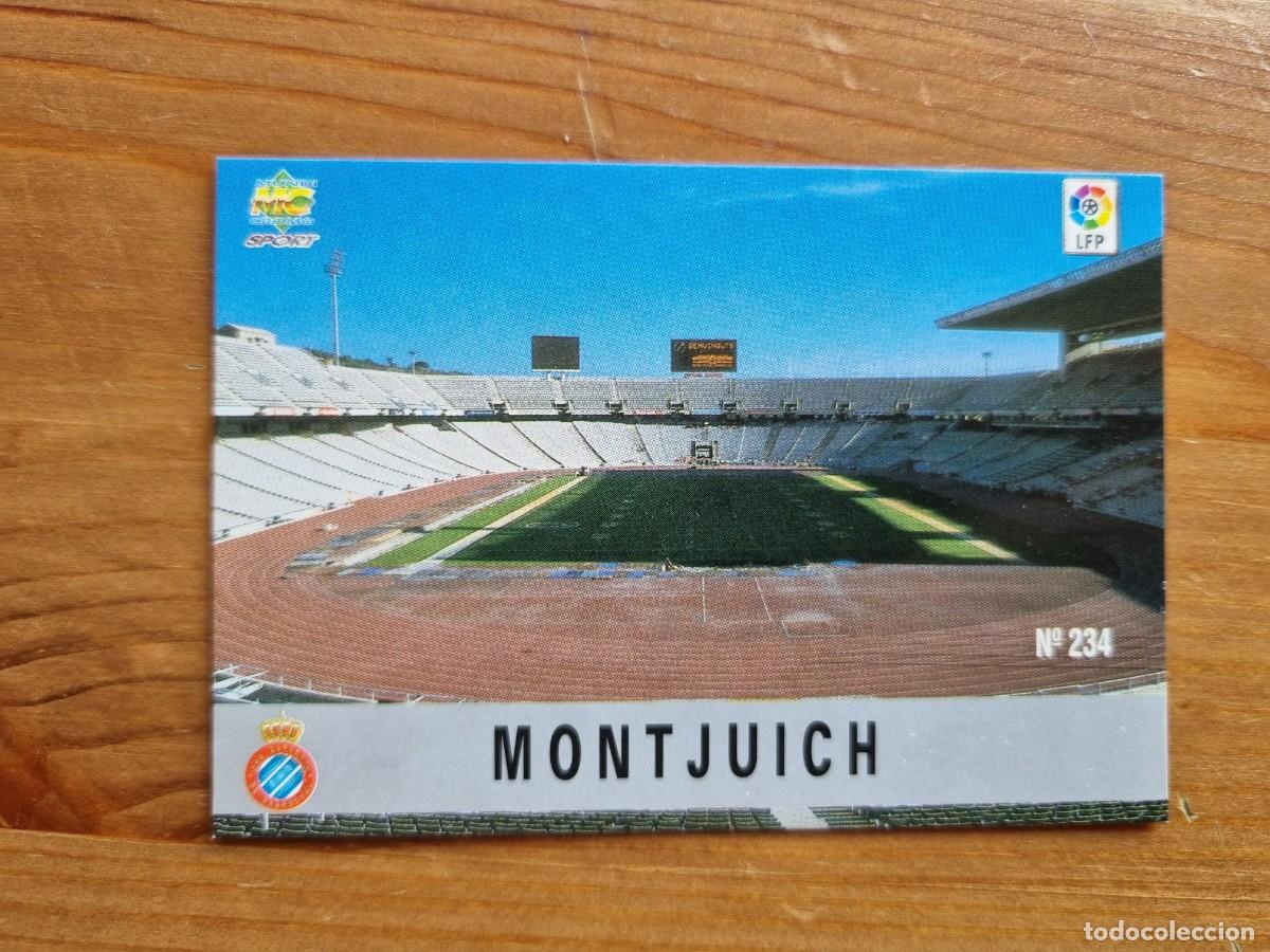 Figurine di Calcio: 234 MONTJUICH (RCD Espanyol). Las Fichas de la Liga 1997 1998 97 98 (Mundicromo)