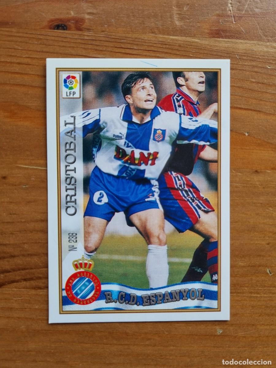 Football Stickers: 238 CRISTOBAL (RCD Espanyol). Las Fichas de la Liga 1997 1998 97 98 (Mundicromo)