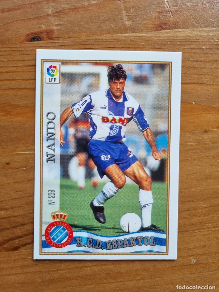 Figurine di Calcio: 239 NANDO (RCD Espanyol). Las Fichas de la Liga 1997 1998 97 98 (Mundicromo)