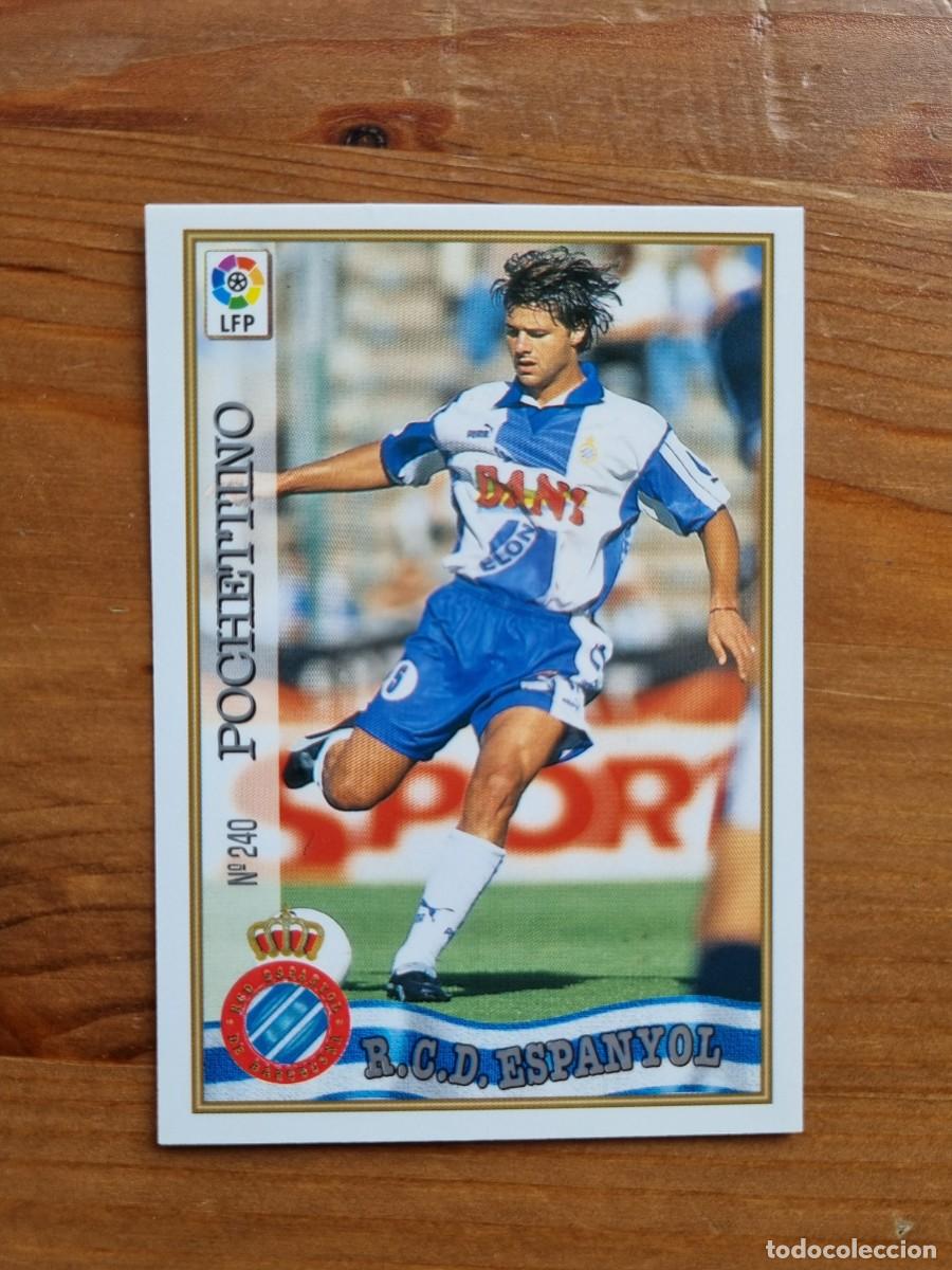 Figurine di Calcio: 240 POCHETTINO (RCD Espanyol). Las Fichas de la Liga 1997 1998 97 98 (Mundicromo)