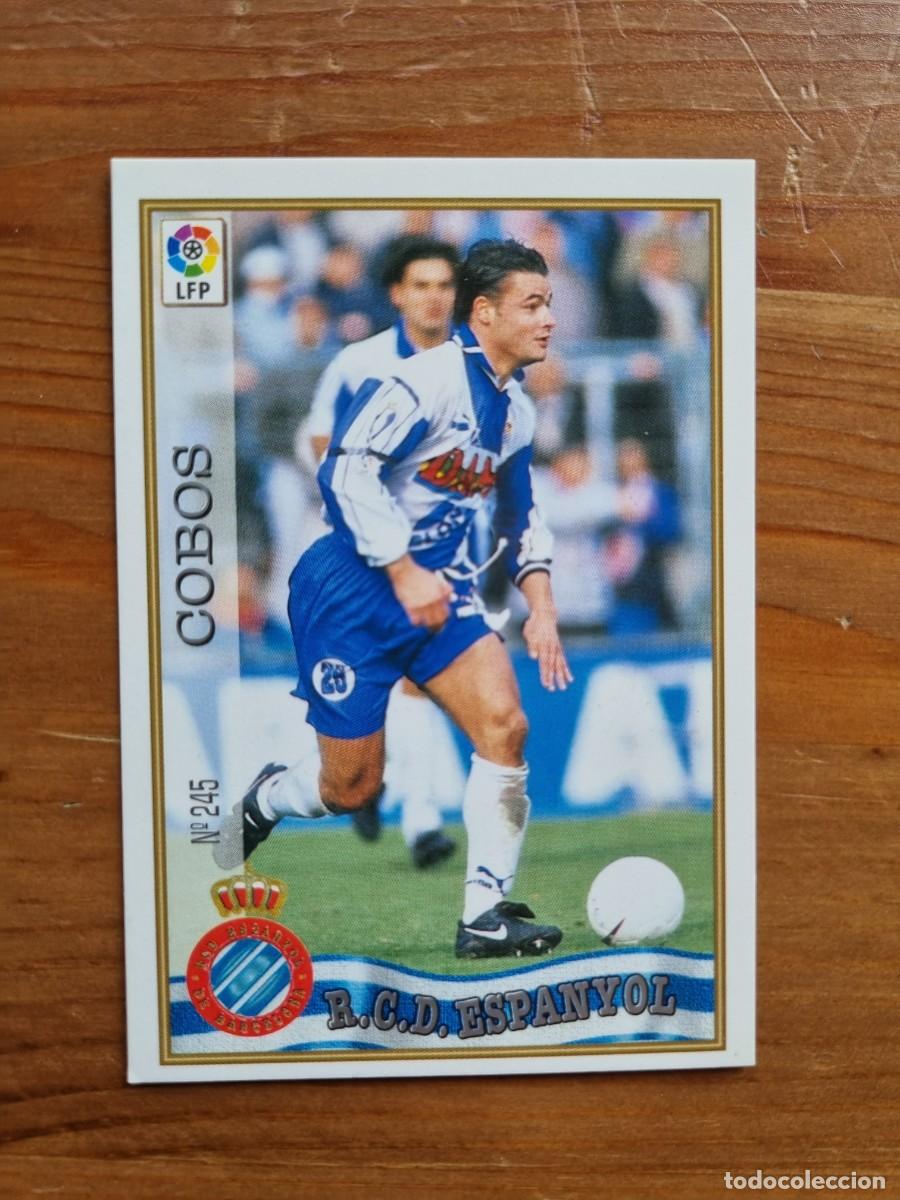 Cromos de f&uacute;tbol: 245 COBOS (RCD Espanyol). Las Fichas de la Liga 1997 1998 97 98 (Mundicromo)