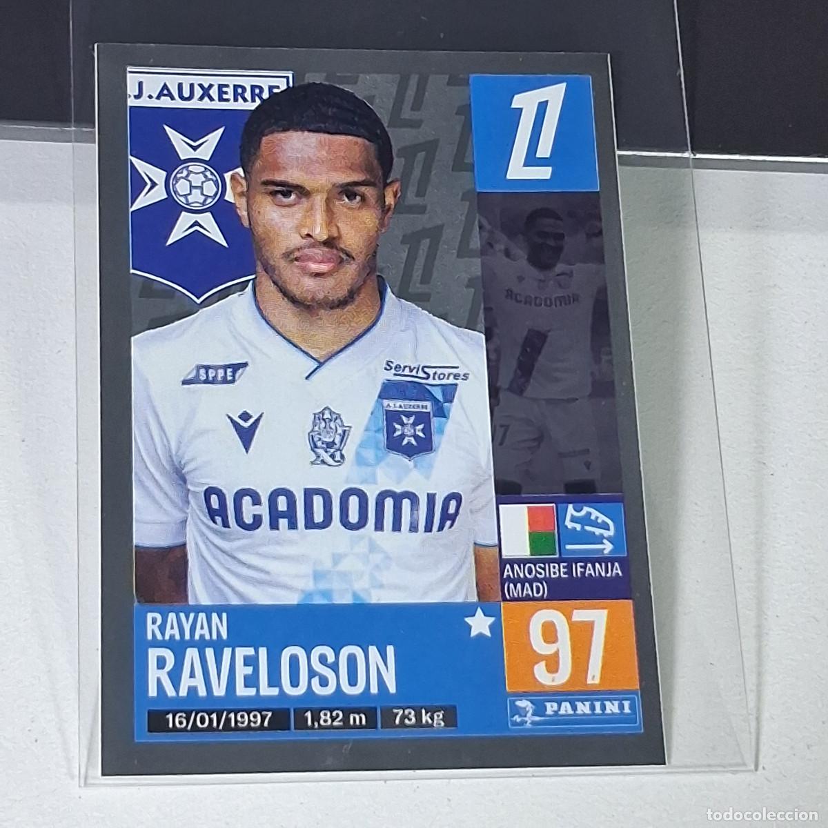 Cromos de f&uacute;tbol: B40 59 RAYAN RAVELOSON AUXERRE CROMO FUTBOL PANINI LIGUE 1 FOOT 24-25 LIGA FRANCIA 2024-2025