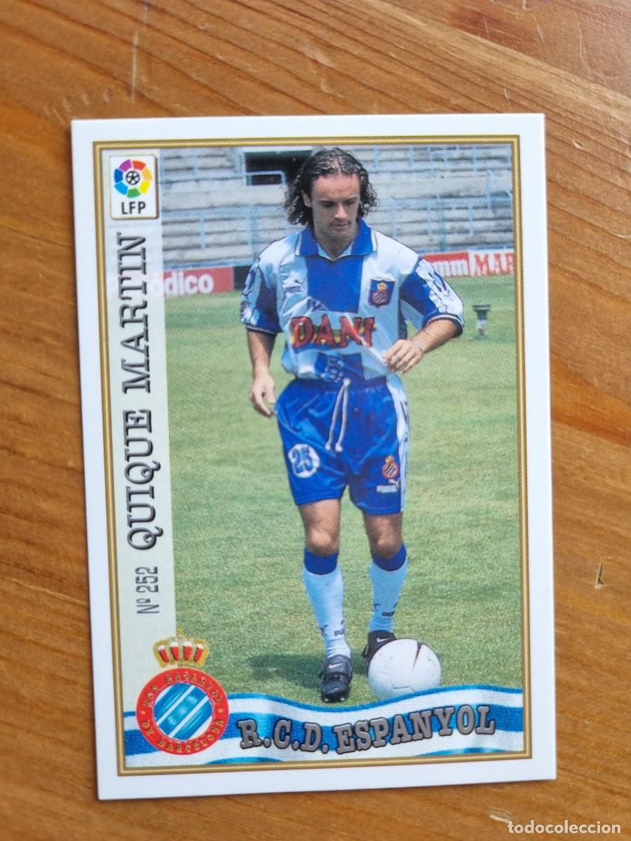 Cromos de f&uacute;tbol: 252 QUIQUE MART&Iacute;N (RCD Espanyol). Las Fichas de la Liga 1997 1998 97 98 (Mundicromo)