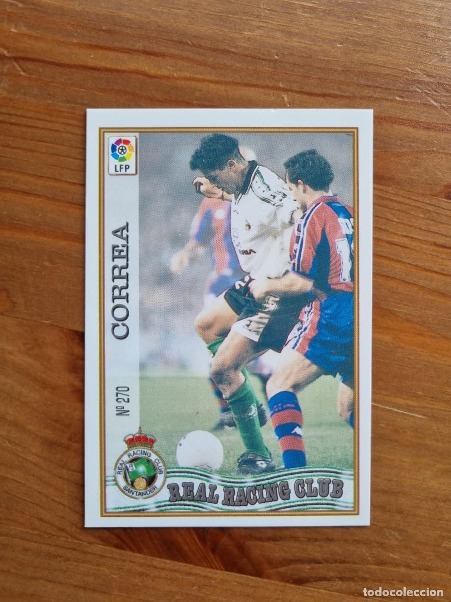 Cromos de f&uacute;tbol: 270 CORREA (Racing de Santander). Las Fichas de la Liga 1997 1998 97 98 (Mundicromo)