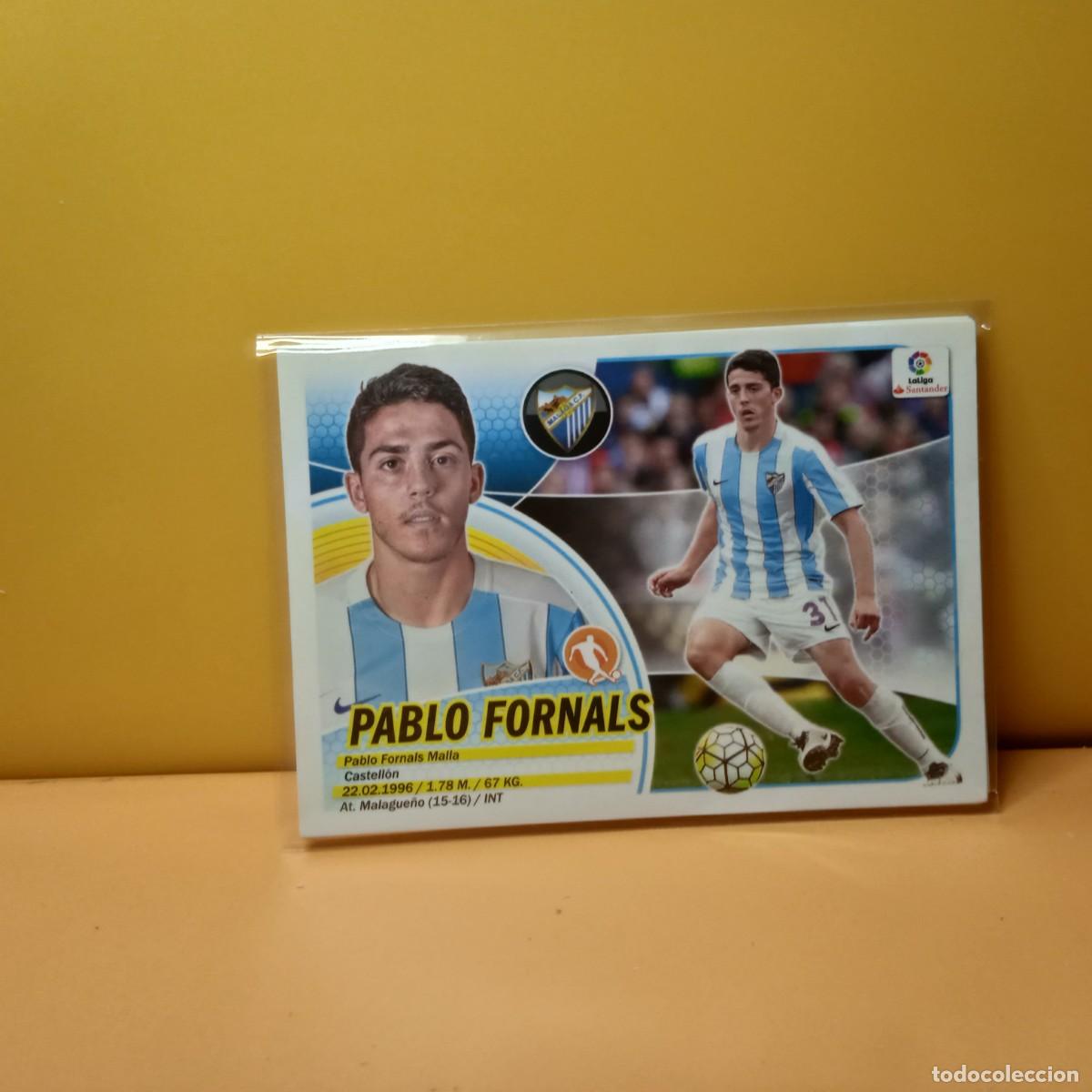 Cromos de f&uacute;tbol: EDICIONES ESTE 2016 2017 16 17 M&Aacute;LAGA C.F PABLO FORNALS 12A 12 A